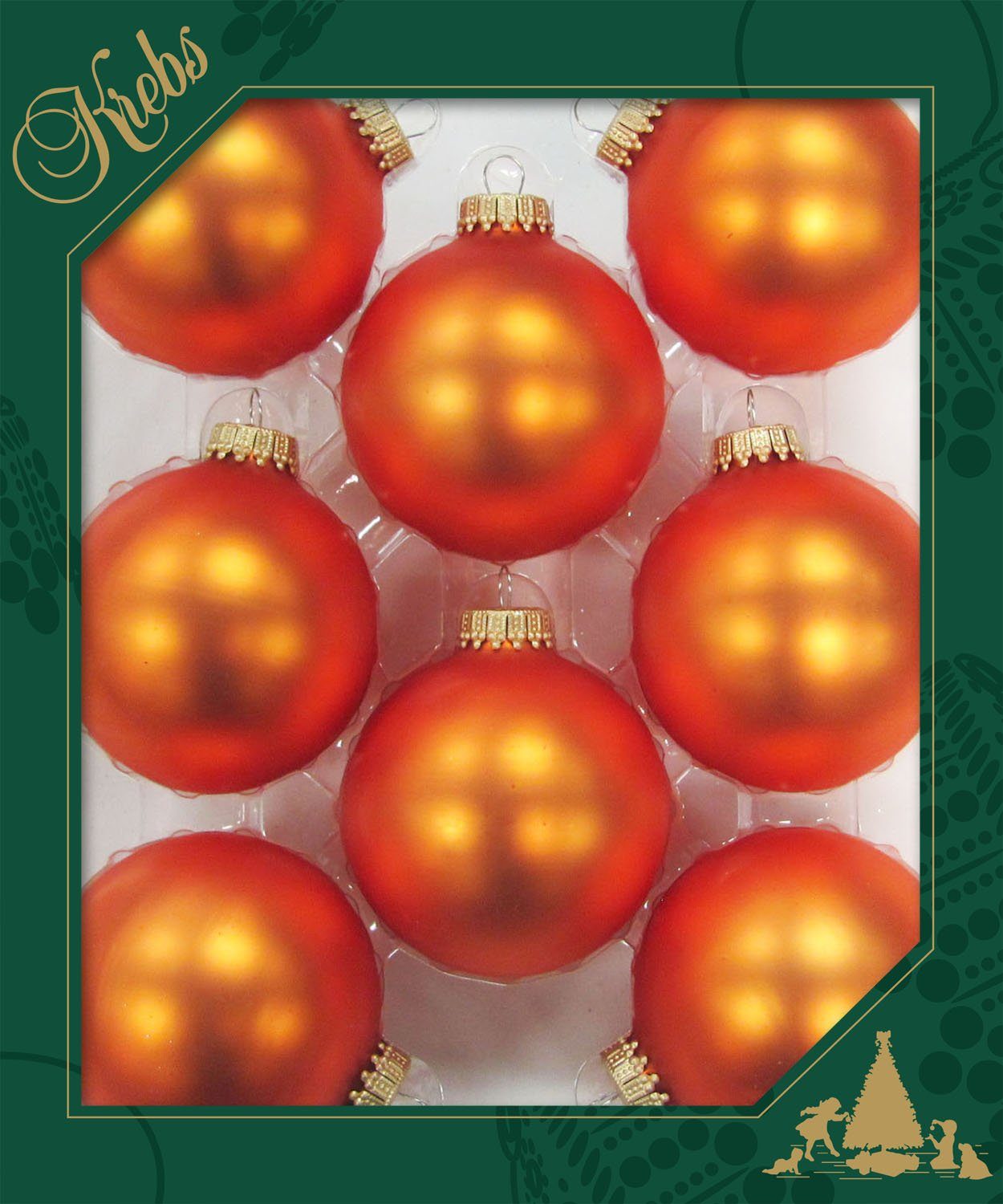 Dekohelden24 Christbaumschmuck Dekohelden24 Lauschaer Christbaumschmuck - 8er Set Kugeln uni matt