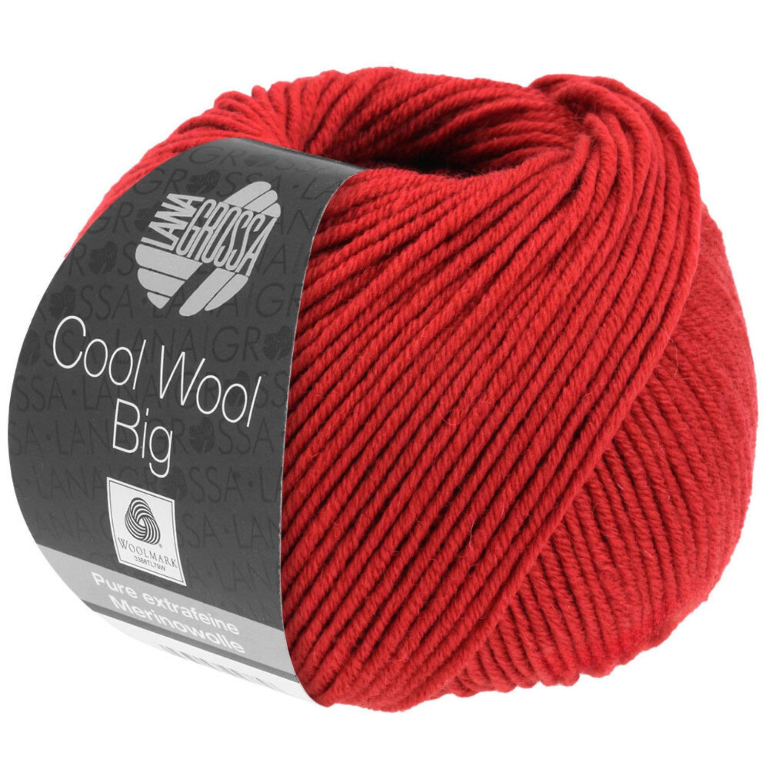 LANA GROSSA COOL WOOL BIG 50 g pflegeleichtes Strickgarn extrafeine Merinowolle Häkelwolle, 120 m (Premium Merinowolle Garn für Strickideen, Klassiker aus purer, extrafeiner Merinowolle), 50 g