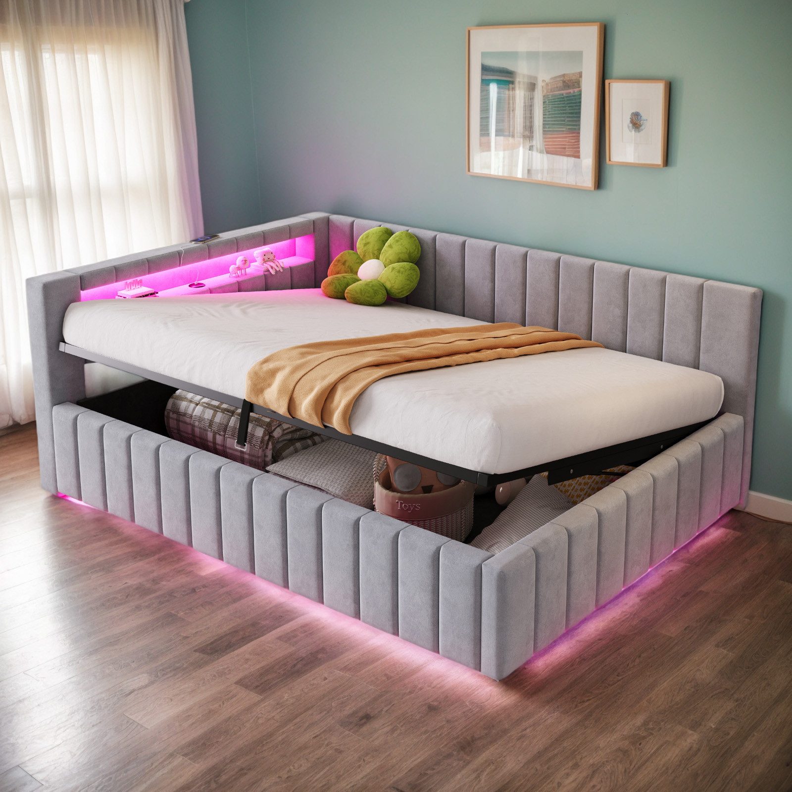 REDOM Polsterbett Schlafsofa Kinderbett Funktionsbett (mit günstig online kaufen
