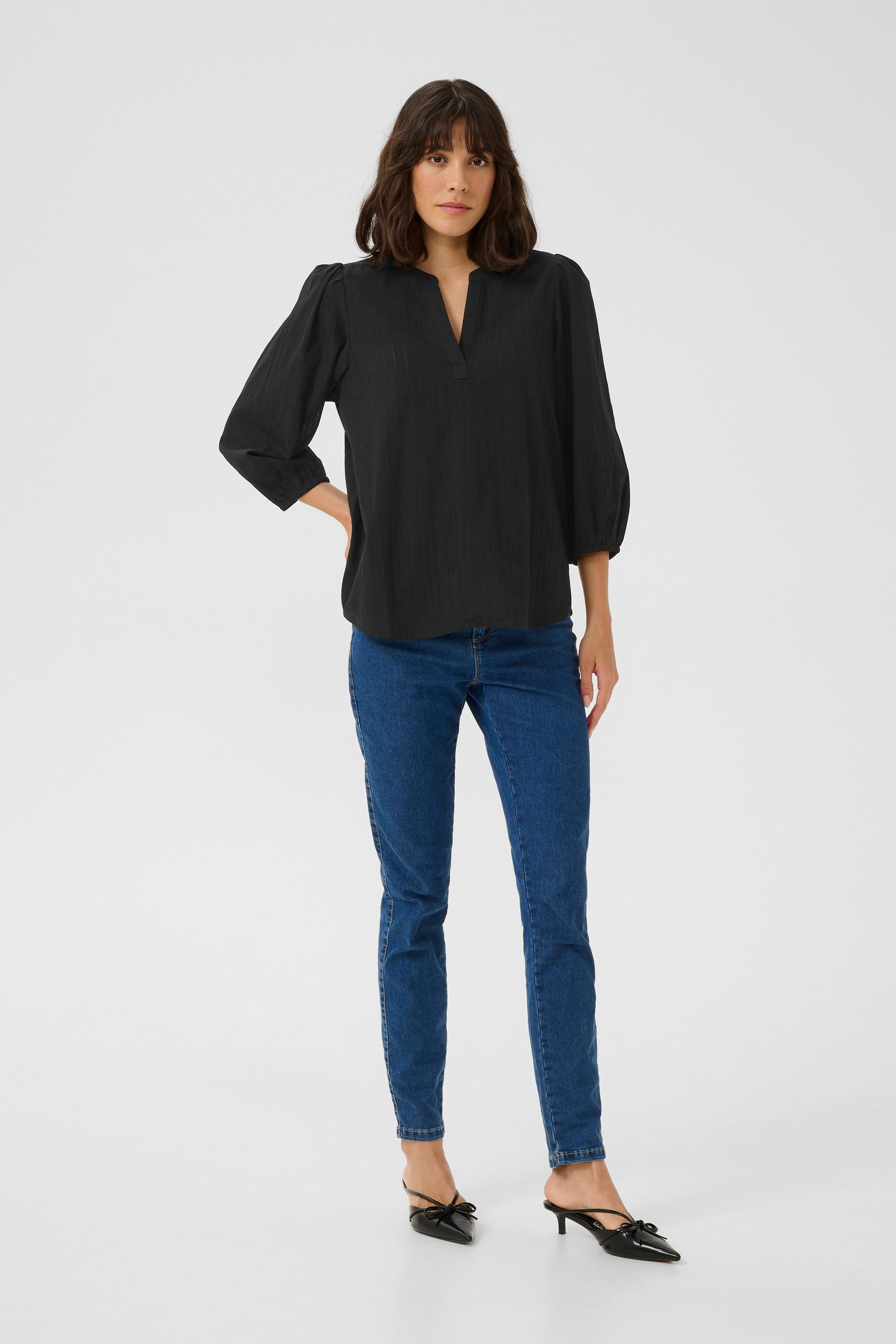 KAFFE Langarmbluse Langarm-Bluse KAjollia