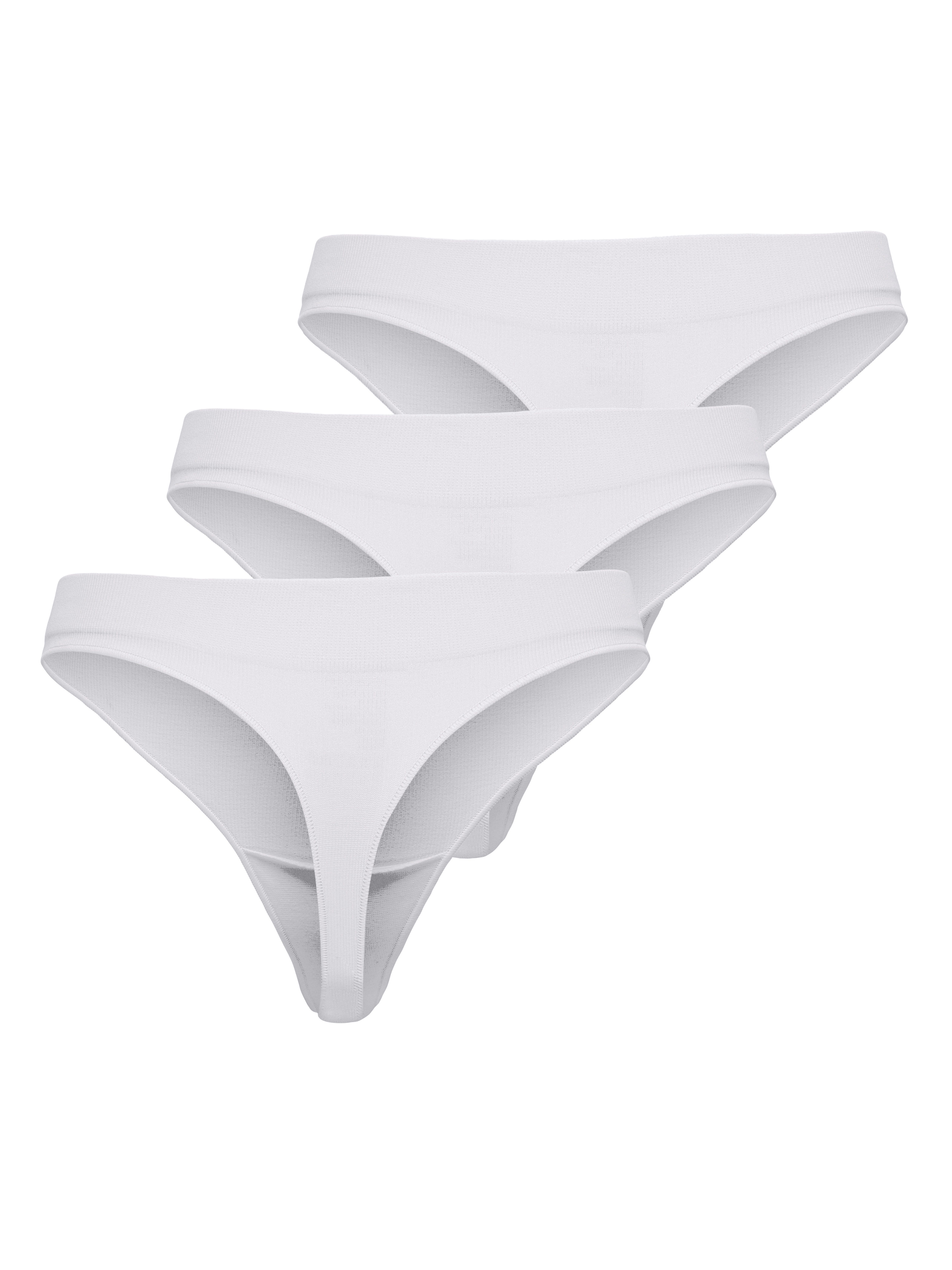 ONLY T-String ONLVICKY RIB S-LESS THONG 3-PK NOOS (Packung, 3-St)