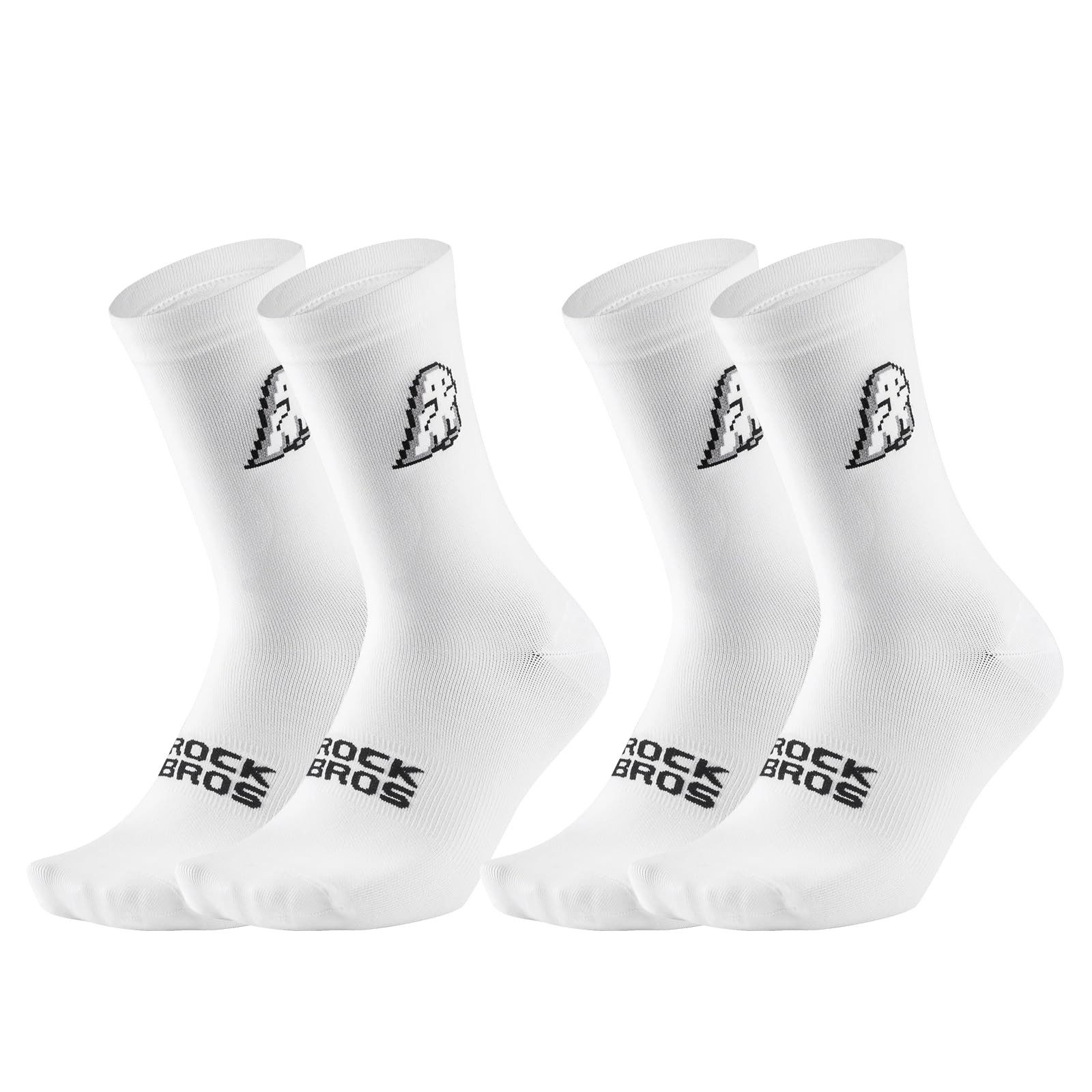 ROCKBROS Sportsocken Rennrad Socken Herren Damen (Fahrrad Socken für Radfahren, Laufen, Fitness, Training) mit Verstärkter Ferse & Rutschfestem Schaft