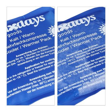 relaxdays Kalt-Warm-Kompresse Kühlpads Quadrat 8er Set blau