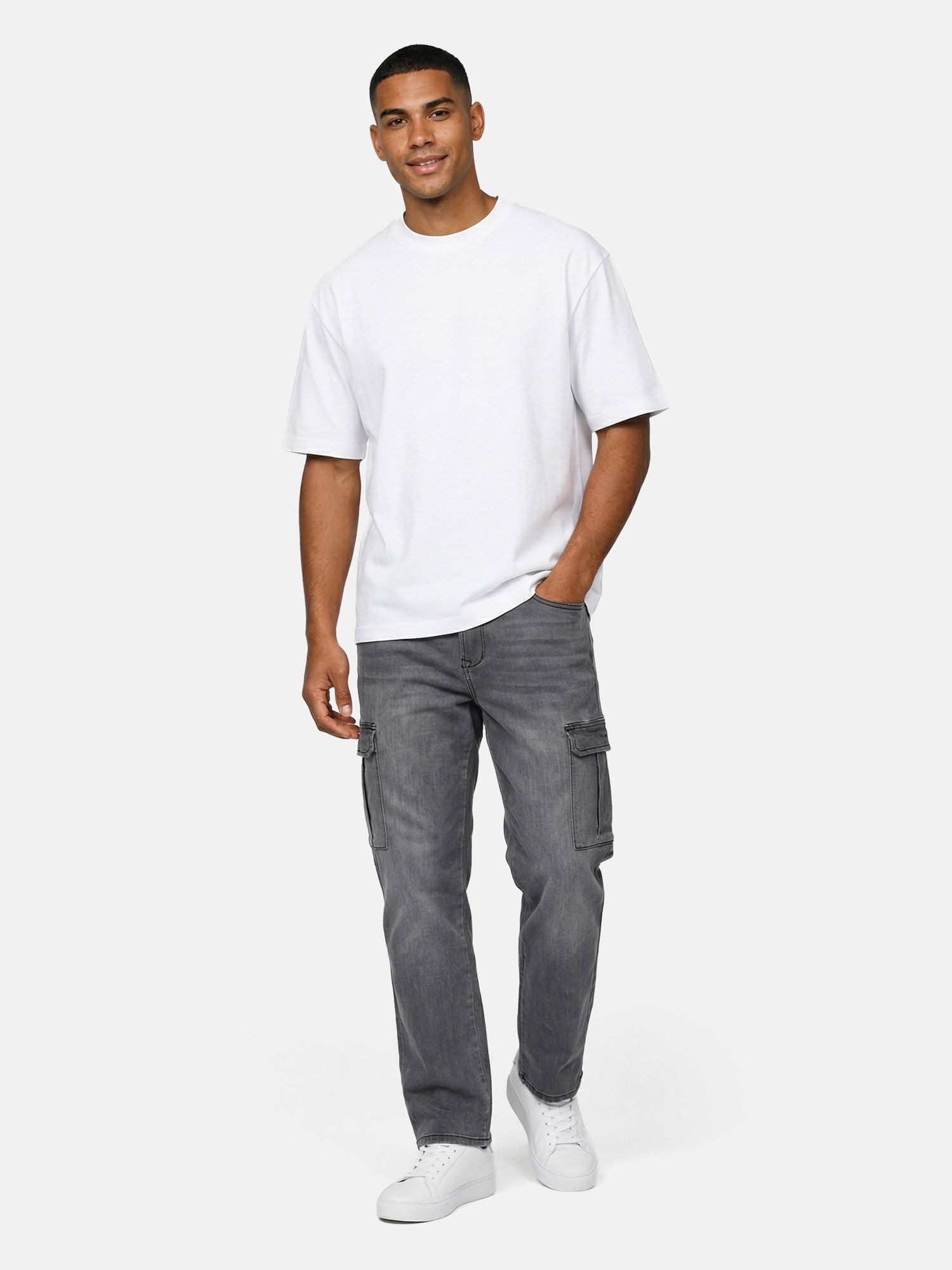 Tazzio Straight-Jeans A112 Regular Fit Cargo Denim Jeans Hose – Bild 2 von 5
