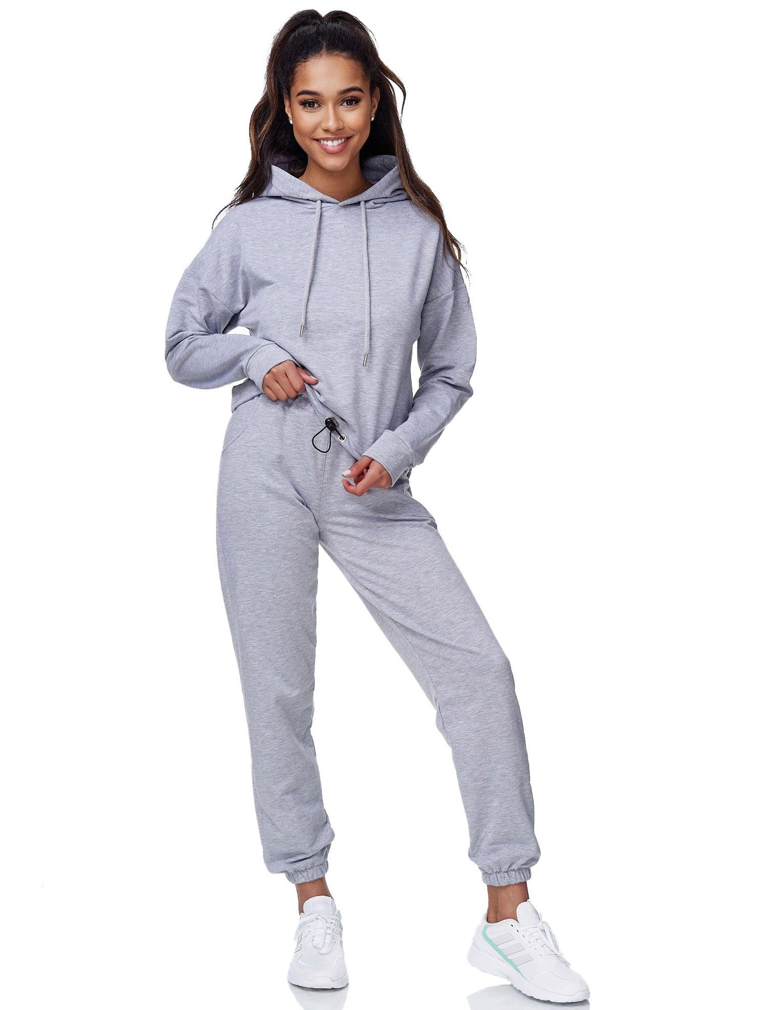 Tazzio Jogginganzug F200, Trainingsanzug SET Jogginghose & Hoodie grau