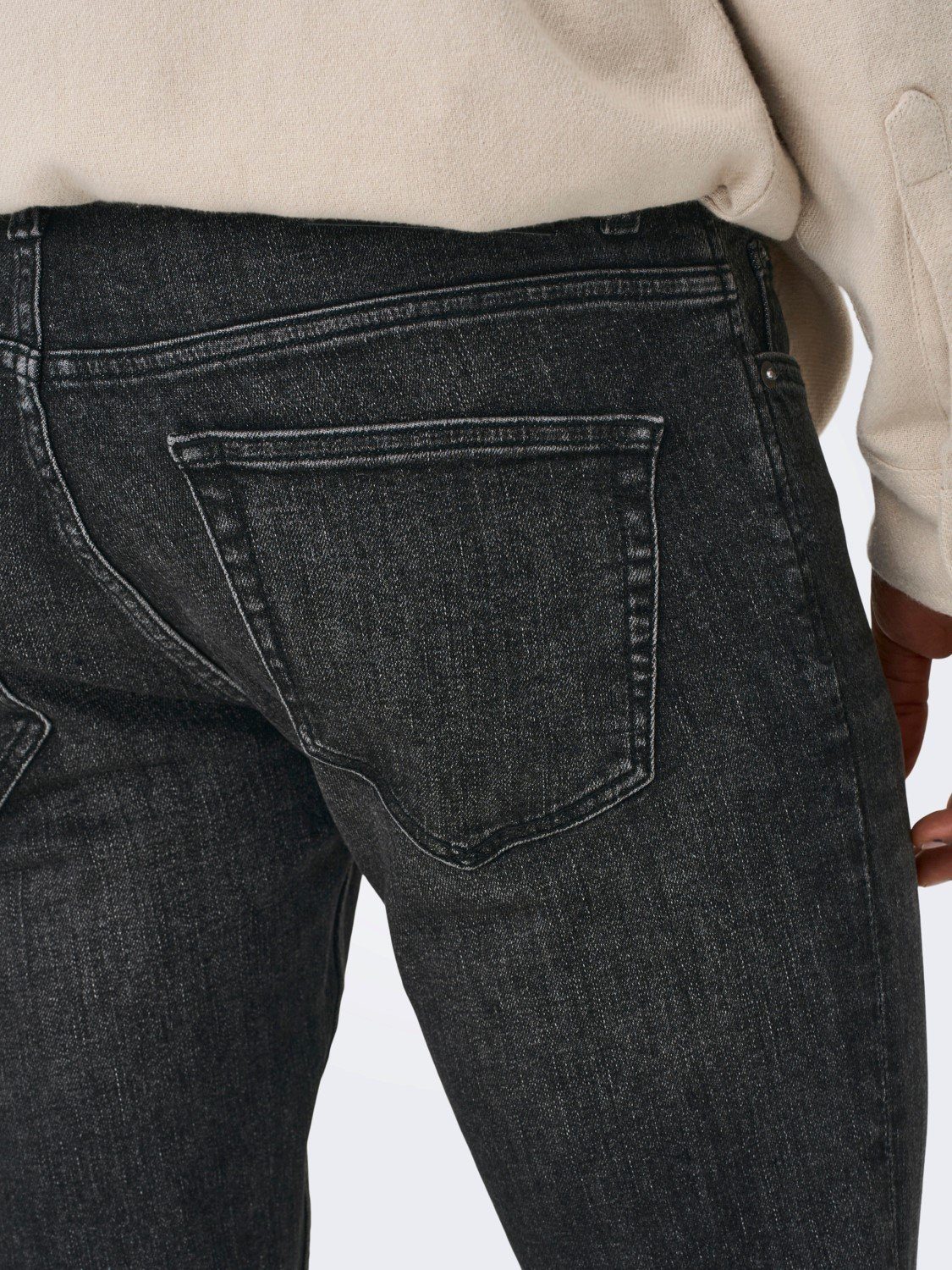 Slim ONLY Pants SONS Denim ONSLOOM Fit Stretch 3969 Jeans & Hose Slim-fit-Jeans Basic in (1-tlg) Schwarz