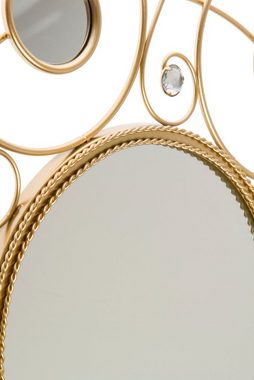 Myflair Möbel & Accessoires Dekospiegel Helios, gold (1-St), Wandspiegel, Landhaus, rund, Rahmen aus Metall, mit Schmucksteinen