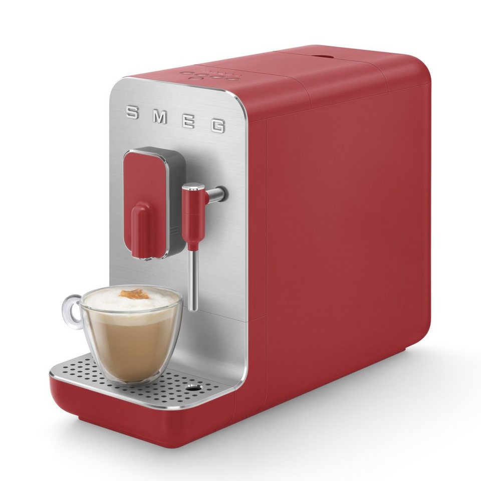 SMEG BCC02 BCC02RDMEU, matt BCC02RDMEU Kaffeevollautomat Rot Brüheinheit, Herausnehmbare Kaffeevollautomat Smeg