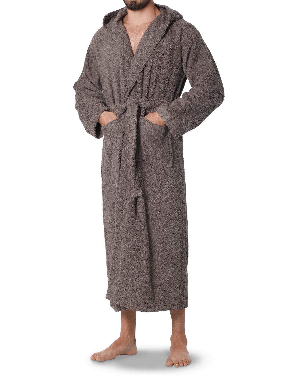 OAHOO Bademantel Unisex Frottee Bademantel mit Kapuze 100% Baumwolle, Extra günstig online kaufen