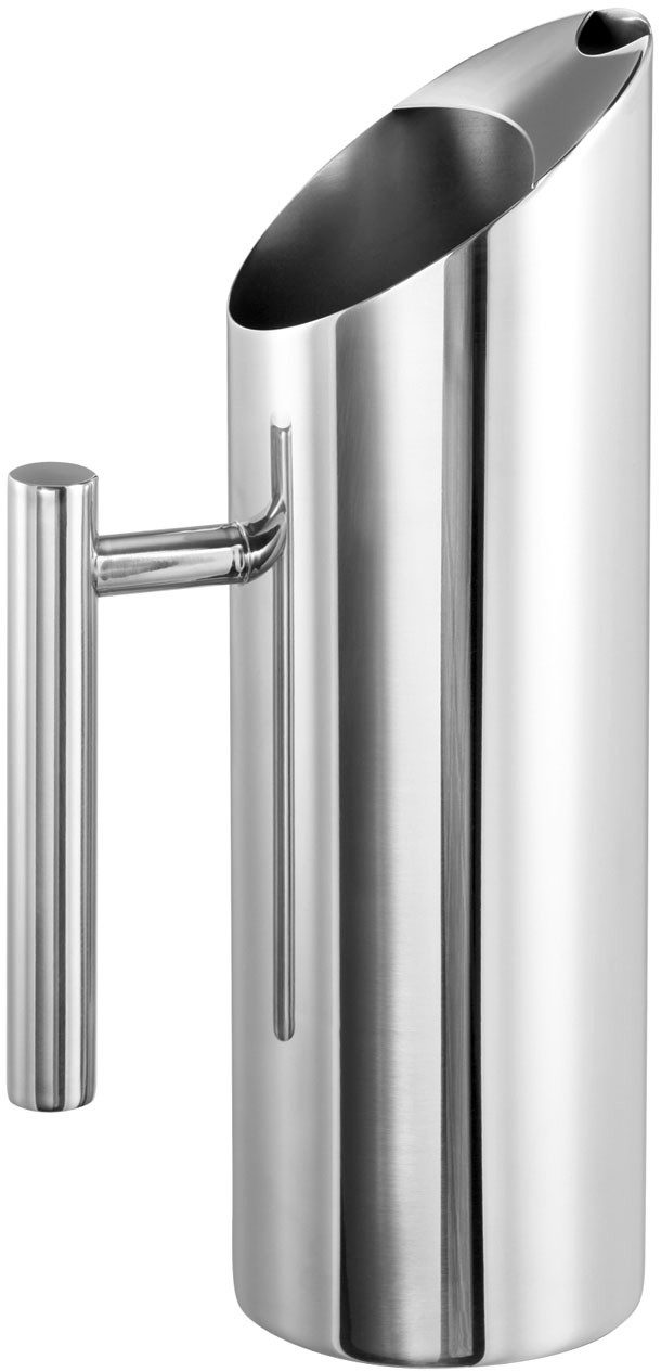 APS Wasserkanne Pitcher Ø 9 cm, Höhe 27,5 cm, 1,2 Liter, 1,2 l, (1-St), aus 18/8 Edelstahl, hochglänzend