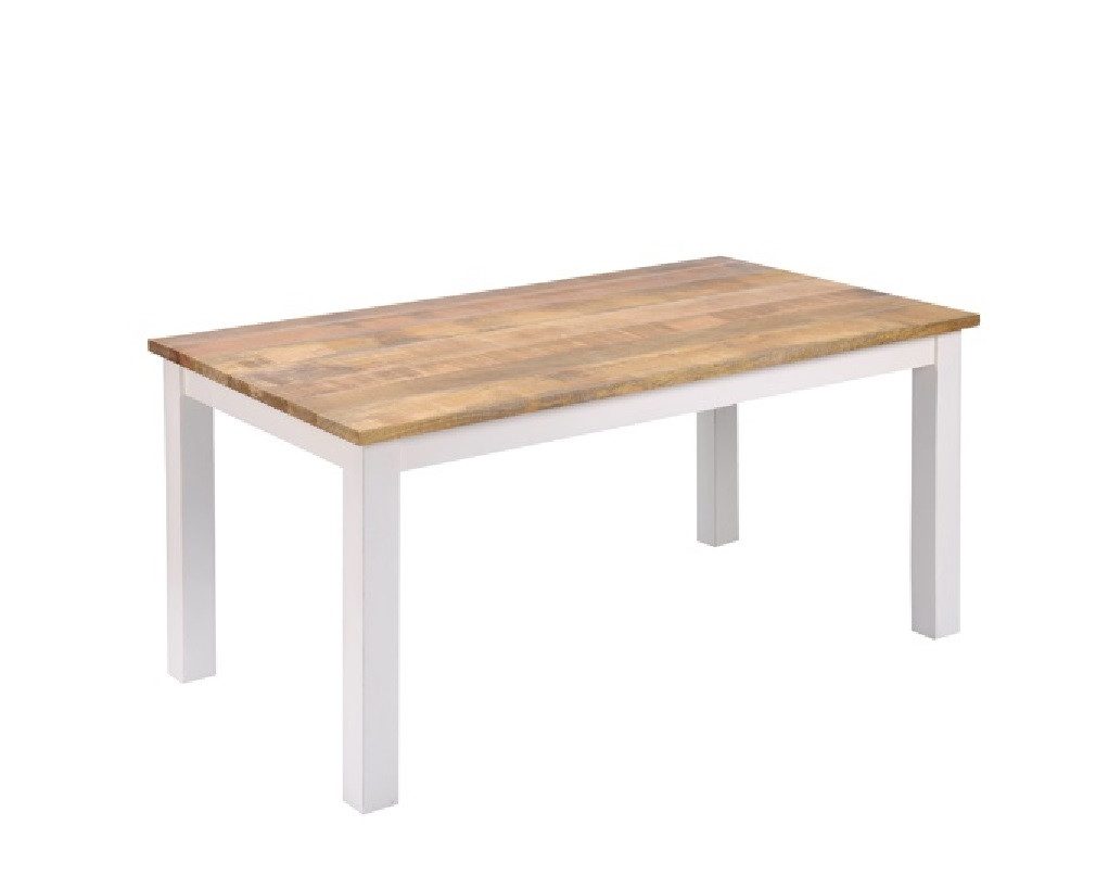Esstisch Esstisch 140x90cm 'Nizza' Mango weiß natur