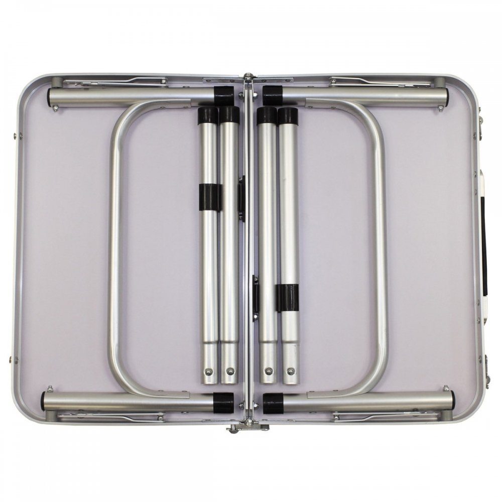 FoxOutdoor Campingtisch Camping-Tisch, klappbar, Alu, Tragegriff, 60x45x55 cm (Packung), 2 Tischhöhen ca. 25 / 55 cm