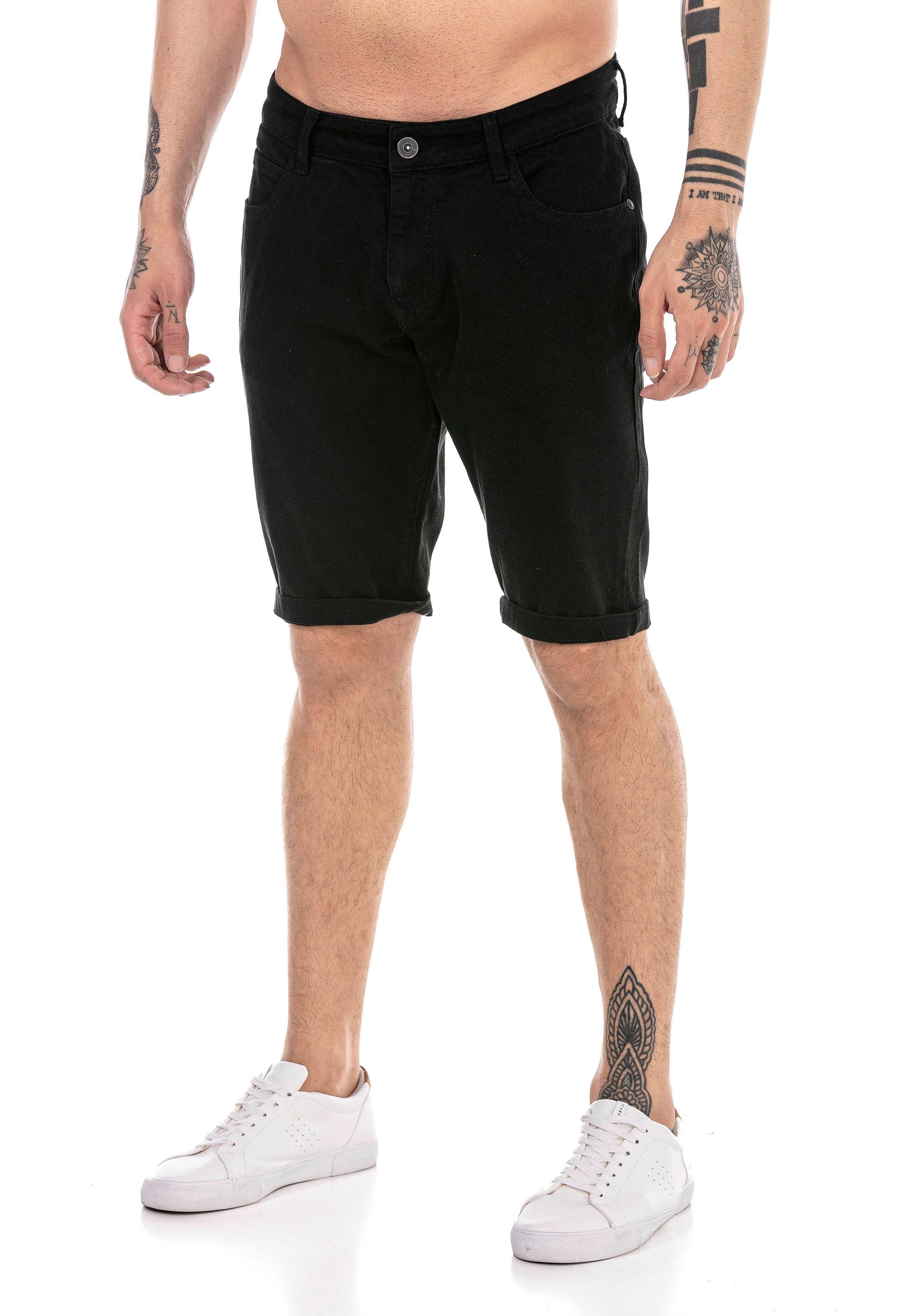 RedBridge Jeansshorts Red Bridge Herren Jeans Shorts Kurze Hose Denim Capri Basic