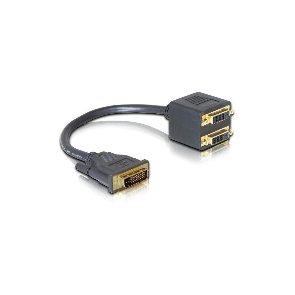 Delock 65051 - Adapter - DVI-Stecker 24+1 zu 2x DVI-Buchse 24+1 Computer-Kabel, DVI, DVI