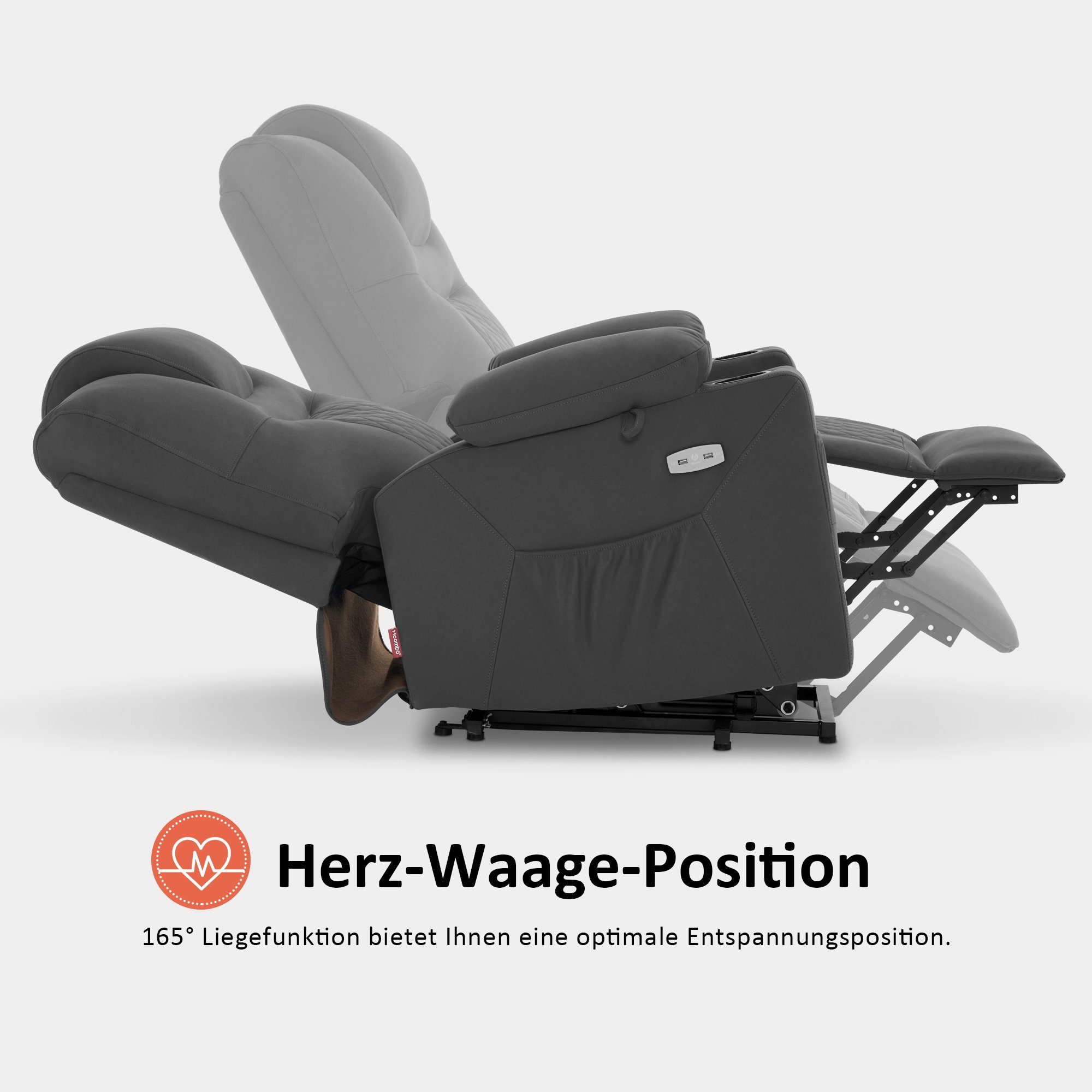 MCombo Relaxsessel M MCombo elektrische Aufstehhilfe Relaxsessel 2 Motoren 7565, mit Relaxfunktion
