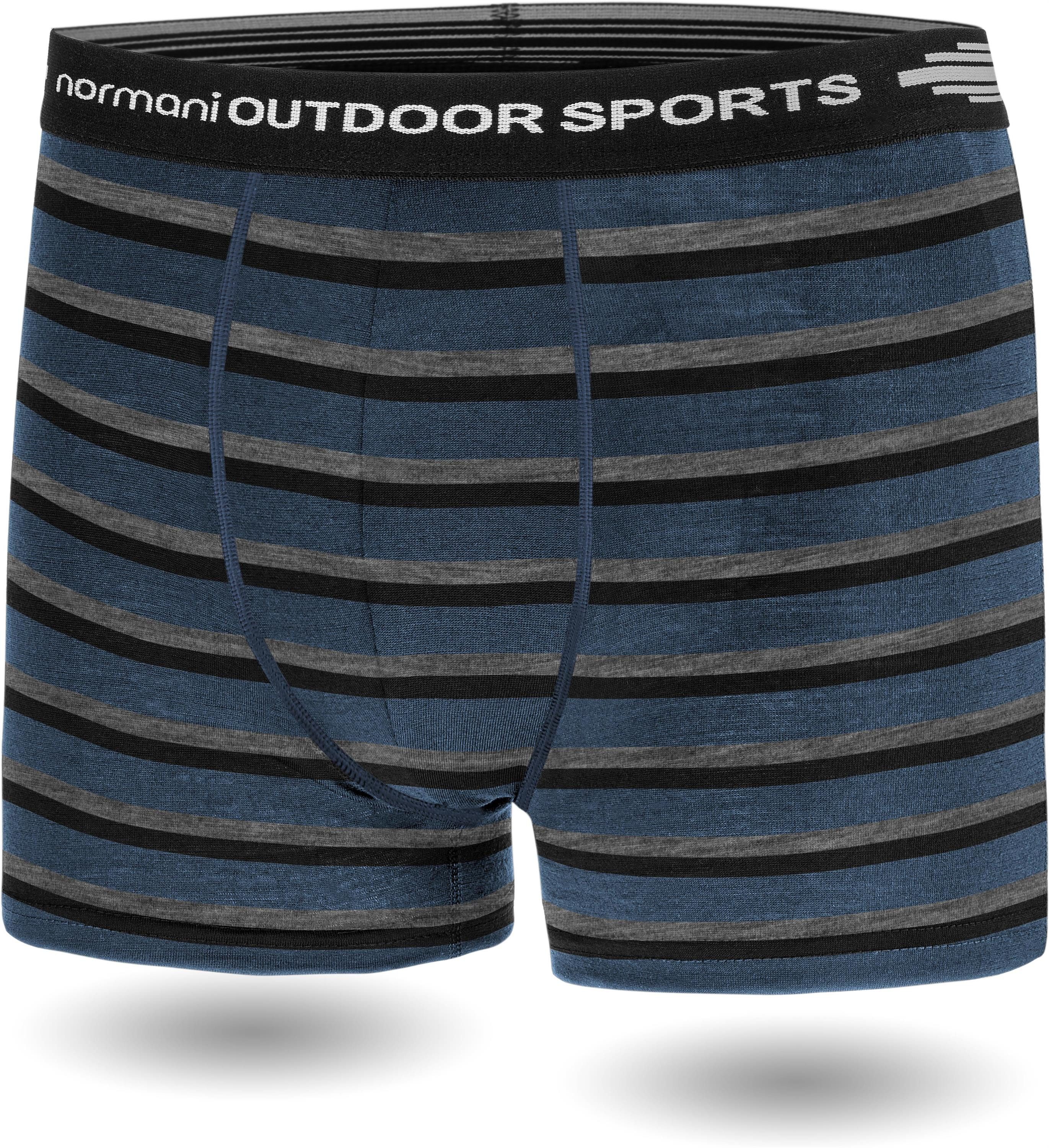 normani Retro Boxer 2er Pack Herren Merino Boxershorts Unterhose Sportunterhose Funktionsunterwäsche aus 100% Merinowolle – Bild 3 von 5