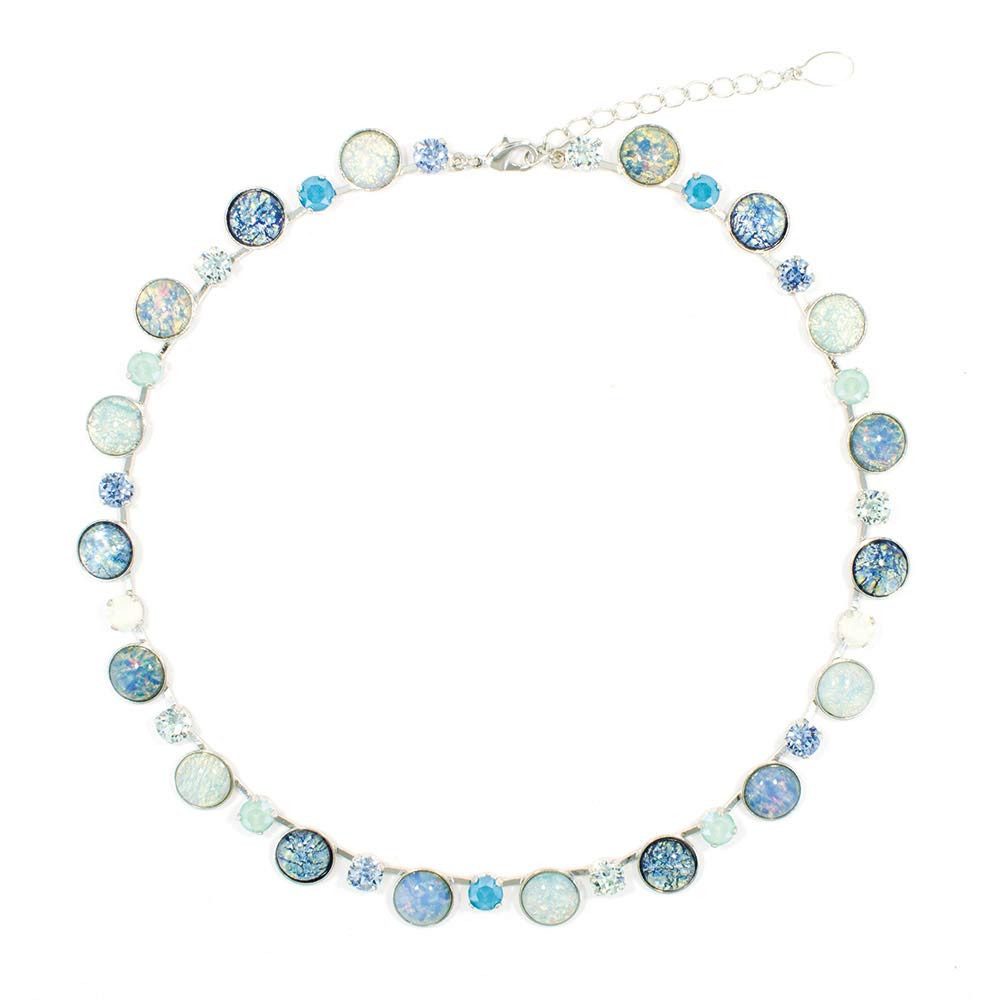 Sergio Engel Collier Bohemia Kette 01 Elegantes Edelstahl-Collier mit Glasbabouchons (1-tlg)