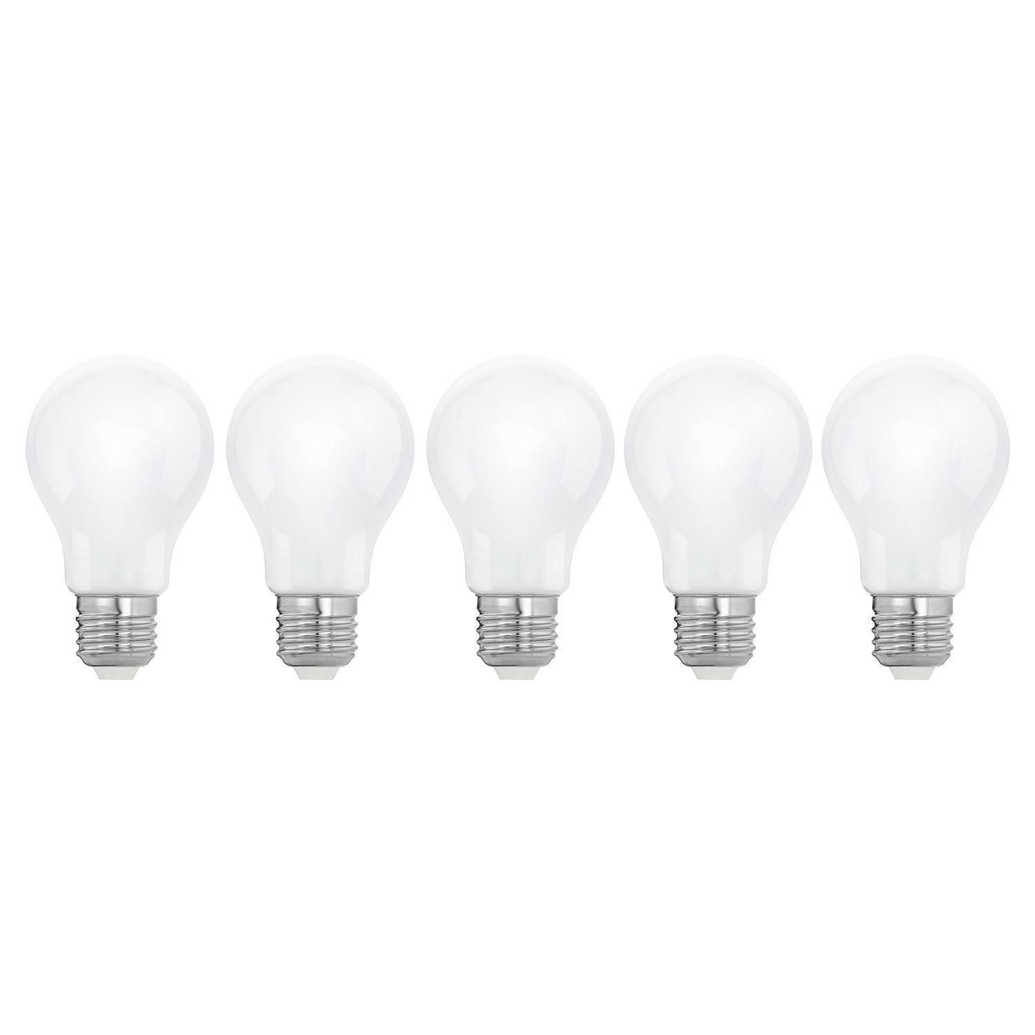 EGLO LED-Leuchtmittel LUMIX, 7 Watt, Weiß, Kunststoff, E27, Extra-Warmweiß, 5er Set