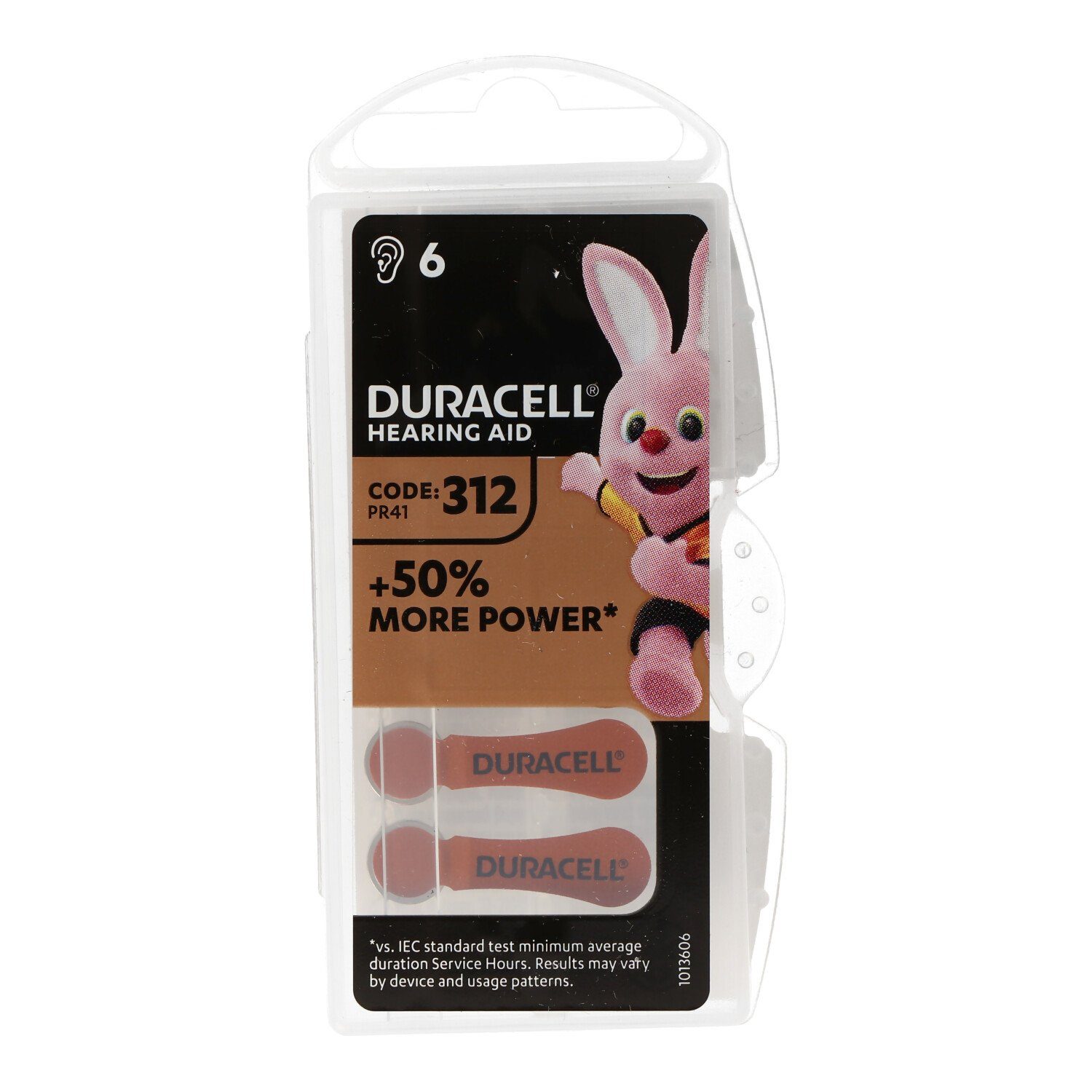 Duracell Duracell Hörgerätebatterie DA 312 AC Zn/Luft 1,4Volt 160mAh Batterie, (1,4 V)