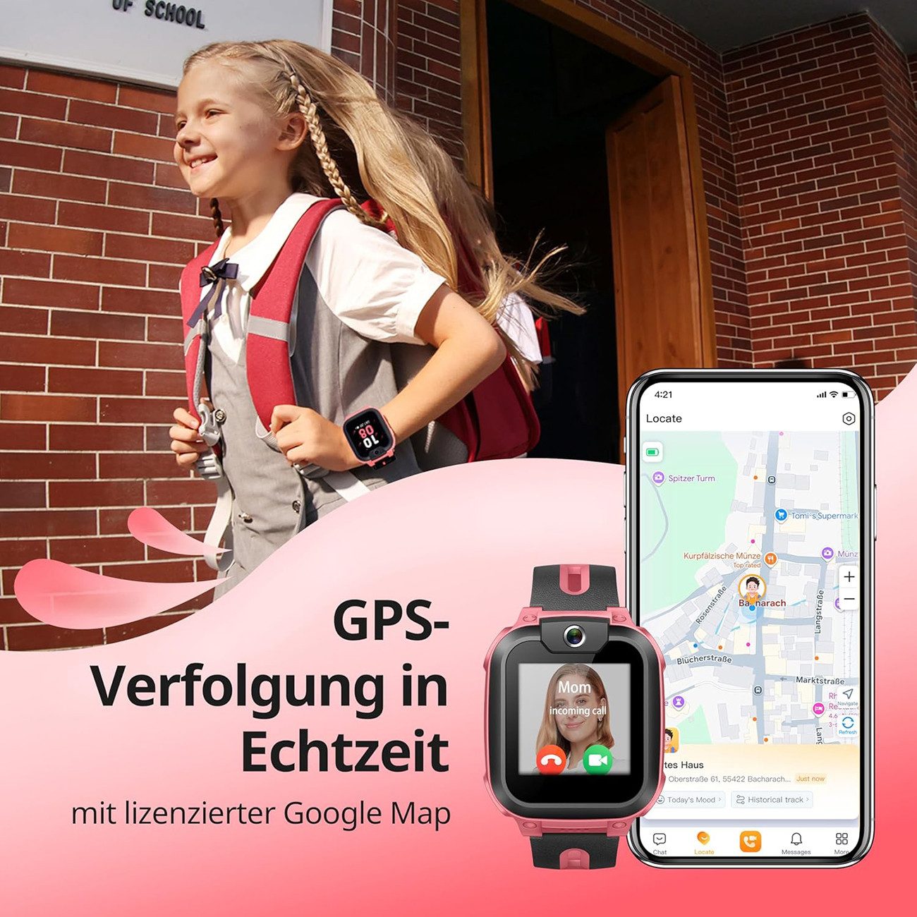 imoo Z1 Smartwatch, Wi-Fi, Bluetooth, 4G, 240x240 IPS LCD Display