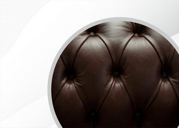 JVmoebel Chesterfield-Sofa, Design Chesterfield Sofagarnitur 2 Sitzer Couch Leder Baun Couch
