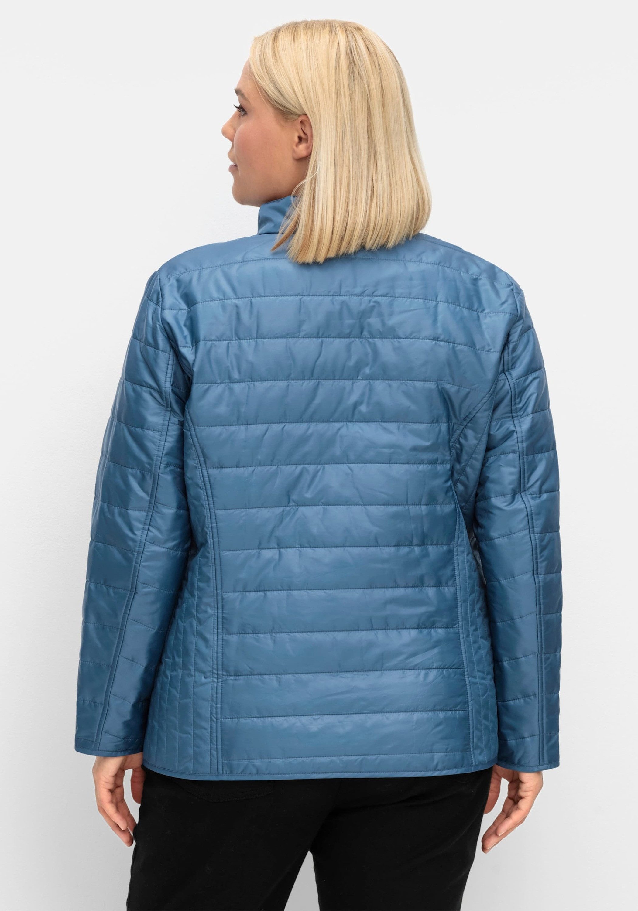 Sieh an! Allwetterjacke Steppjacke Langarm für die Übergangszeit, mit Stehkragen