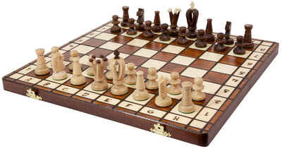 Albatros International Spiel, Albatros Schachspiel Holz ROYAL, Handgefertigt und Kompakt 36 x 36cm