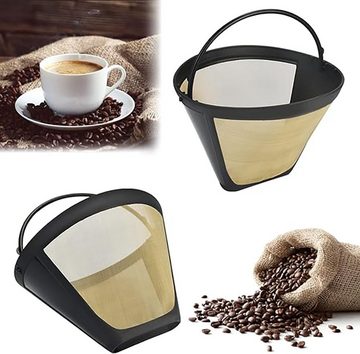 CoolBlauza Permanentfilter Kaffeefilter, Kaffee-Dauerfilter, mit Handgriff für die meisten