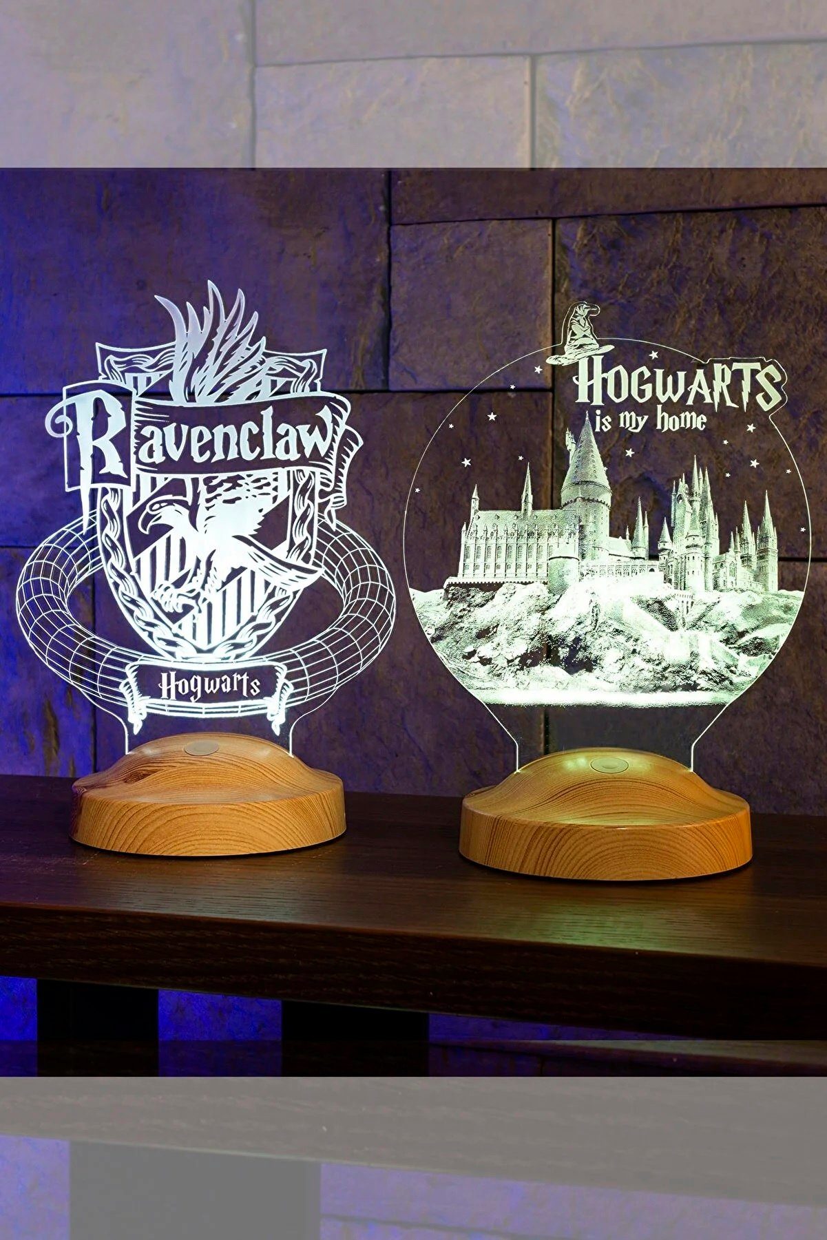 Hogwarts LED Ravenclaw integriert, LED-Nachtlicht 6 Geschenkelampe Harry Potter Geschenke Lampe, Nachttischlampe fest LED Farben