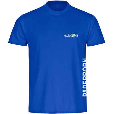 multifanshop T-Shirt Herren Paderborn - Brust & Seite - Männer