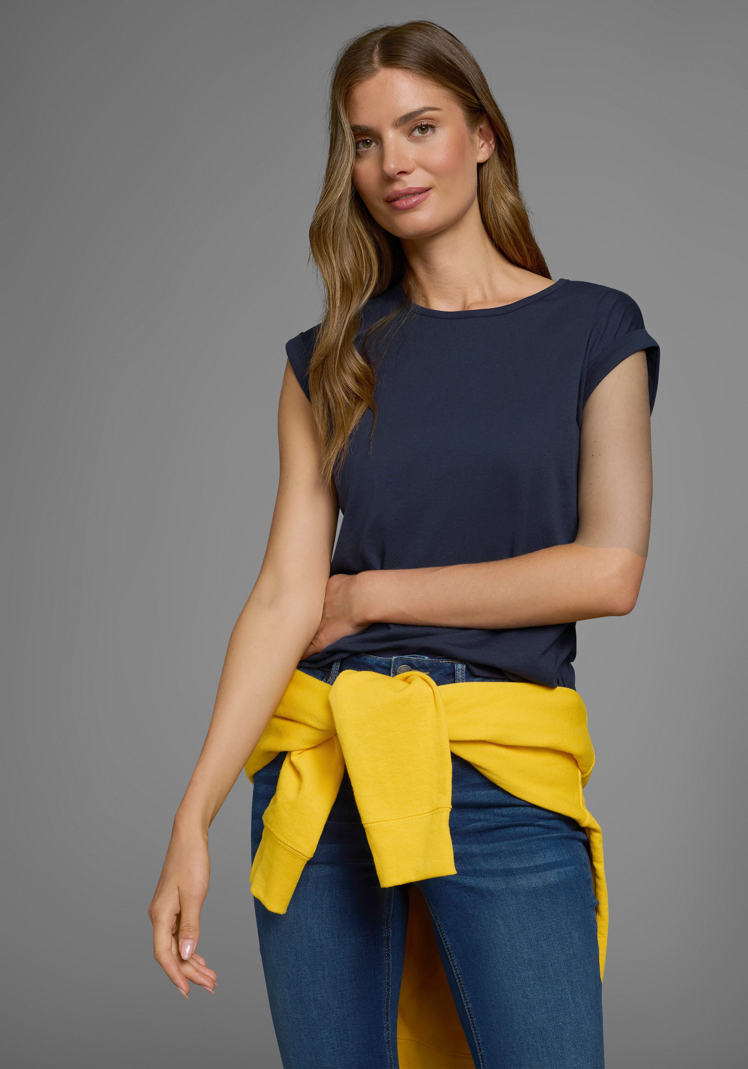 Boysen's T-Shirt Kurzarm, unifarben, Rundhals, für Freizeit und Alltag günstig online kaufen