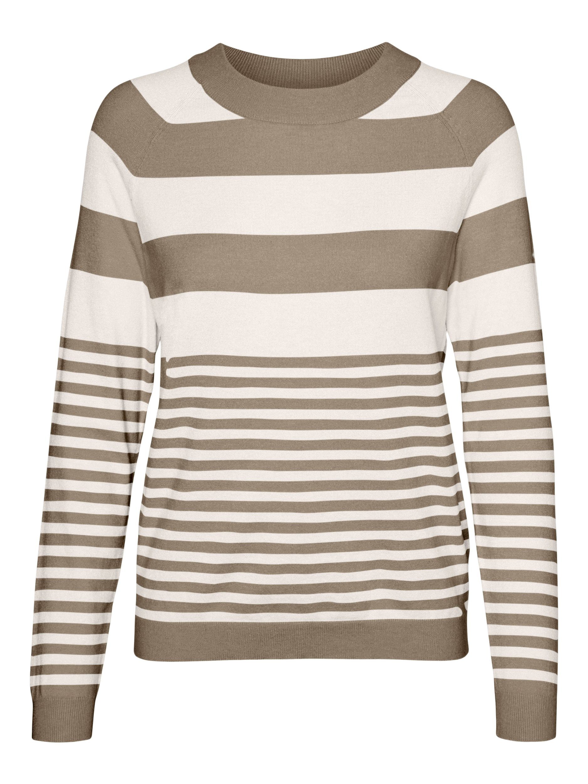 Vero Moda Rundhalspullover VMHAPPINESS LS RAGLAN PULLOVE GA BOO REP