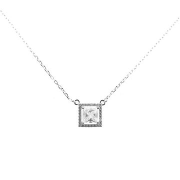 COFI 1453 Silberkette Elegantes Halsband modische Kette Silber 925 mit Steine 40- 45 cm