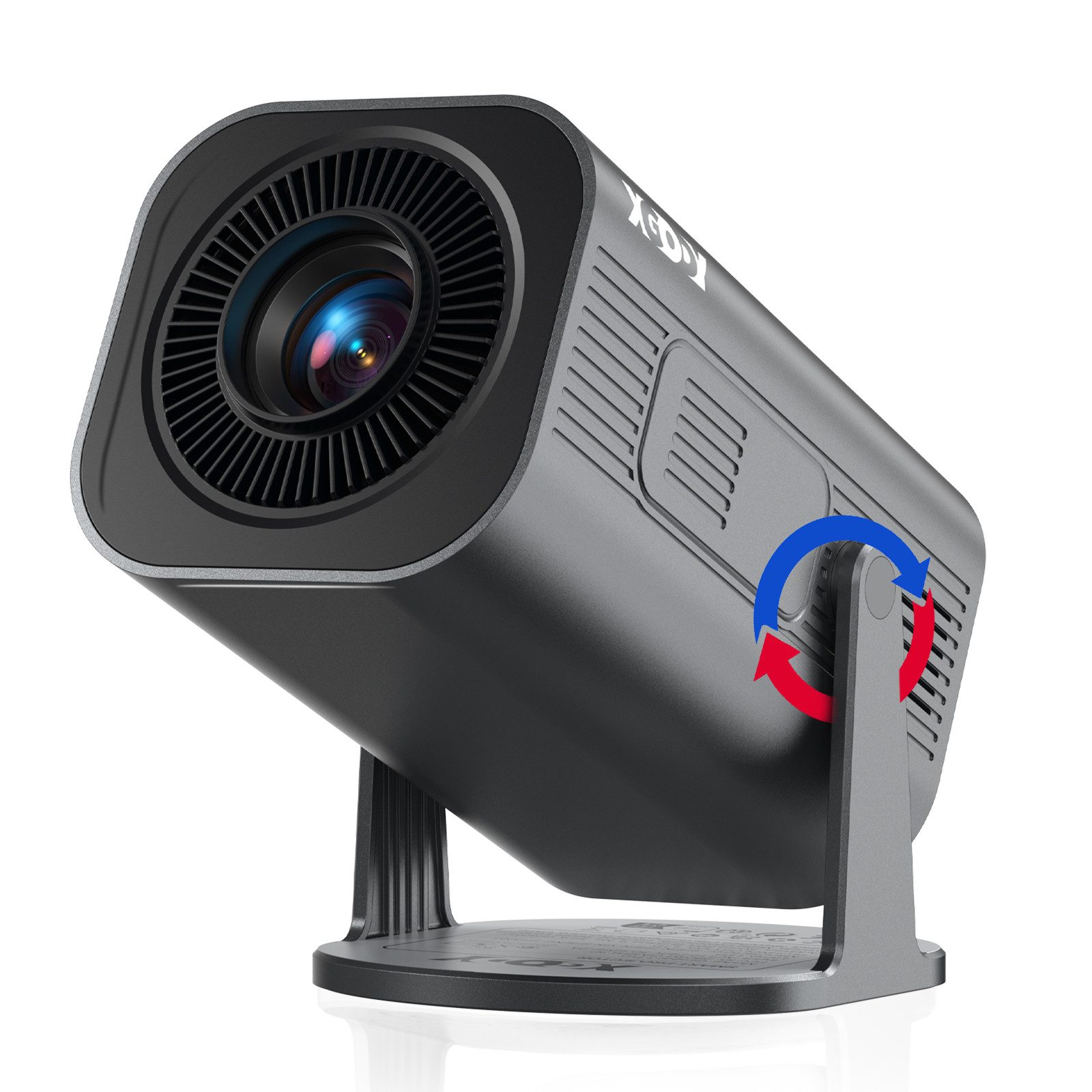 XGODY Mini Beamer Unterstützt 4K 1080P 2026 Neuer Tragbarer Projektor LCD-Beamer (260 lm, 1500:1, 3840 x 2160 px, Auto Trapezkorrektur Smart Projector mit WiFi6 BT5.4, 180°Dreh)