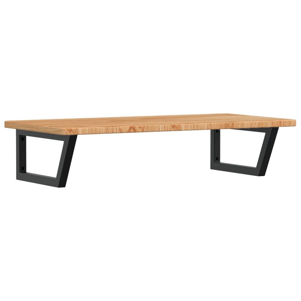 vidaXL Badezimmerspiegelschrank Waschtischplatte mit Halterung Stahl und Massivholz Eiche (1-St)