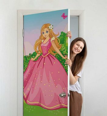 MyMaxxi Dekorationsfolie Türtapete Prinzessin am Fluss im Schlossgarten