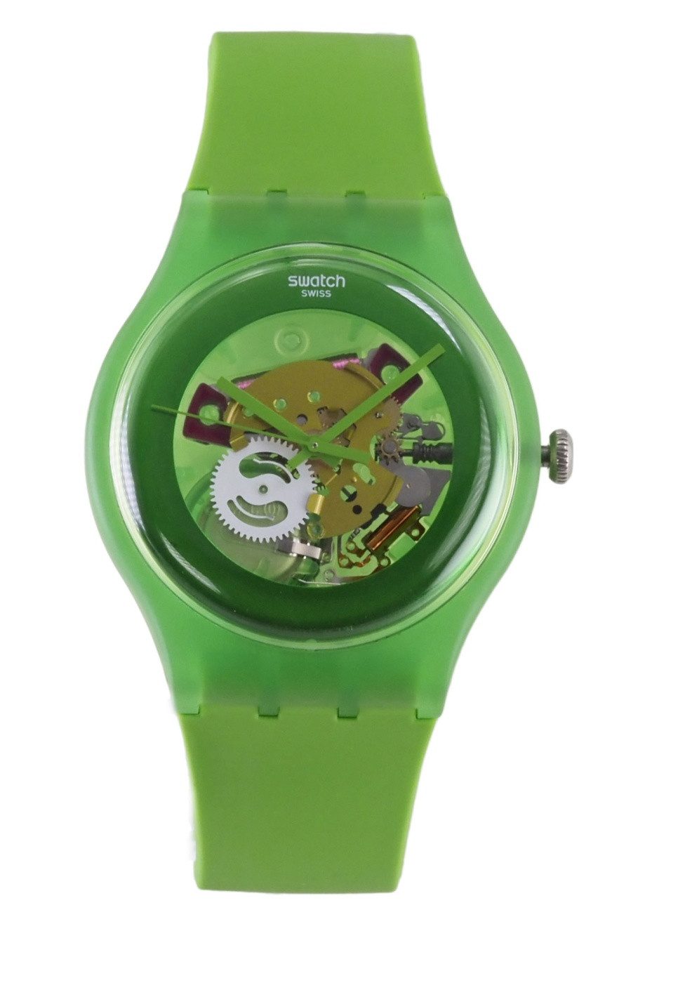 Swatch Quarzuhr Swatch Unisex Quarz Uhr SUOG103 GREEN LACQUERED X19