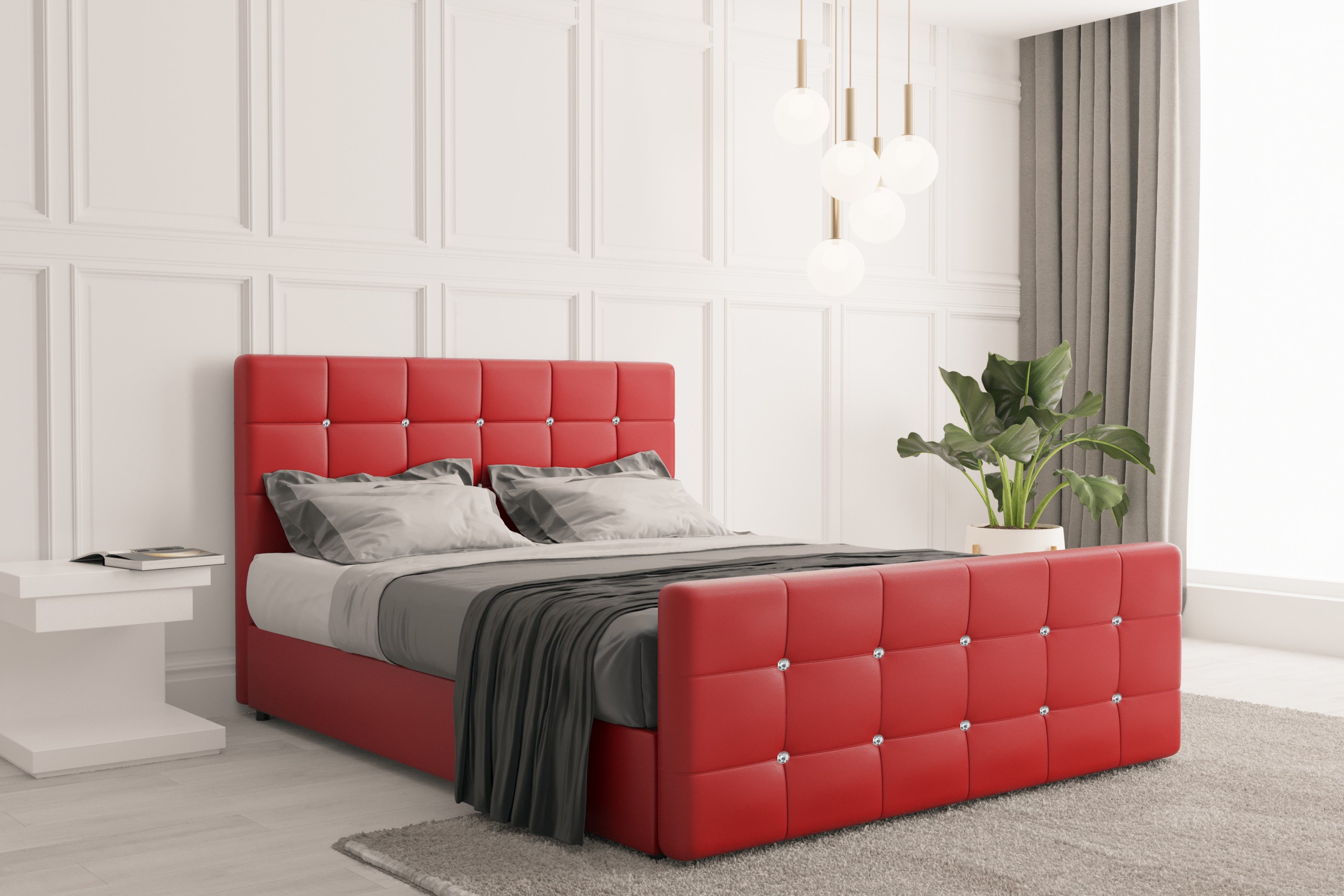 Kaiser Möbel Boxspringbett mit bettkasten und matratze, ROMA Kunstleder, To günstig online kaufen