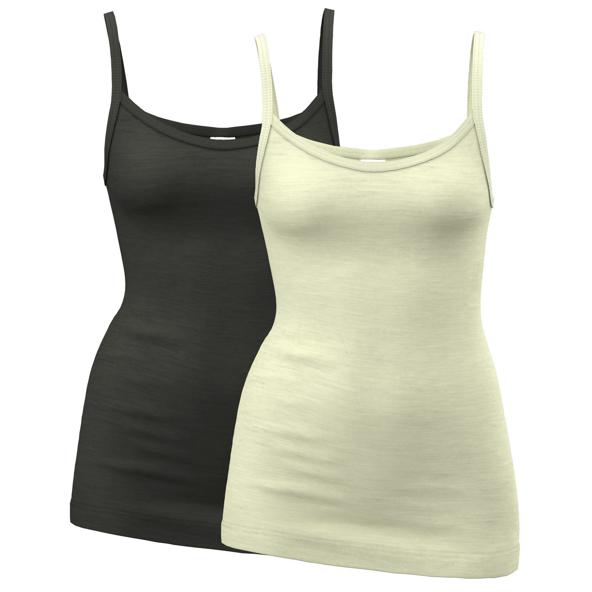 HERMKO Achseltop 40560 Merinowole/Tencel Trägerhemd Spaghettiträger temperaturregulierend