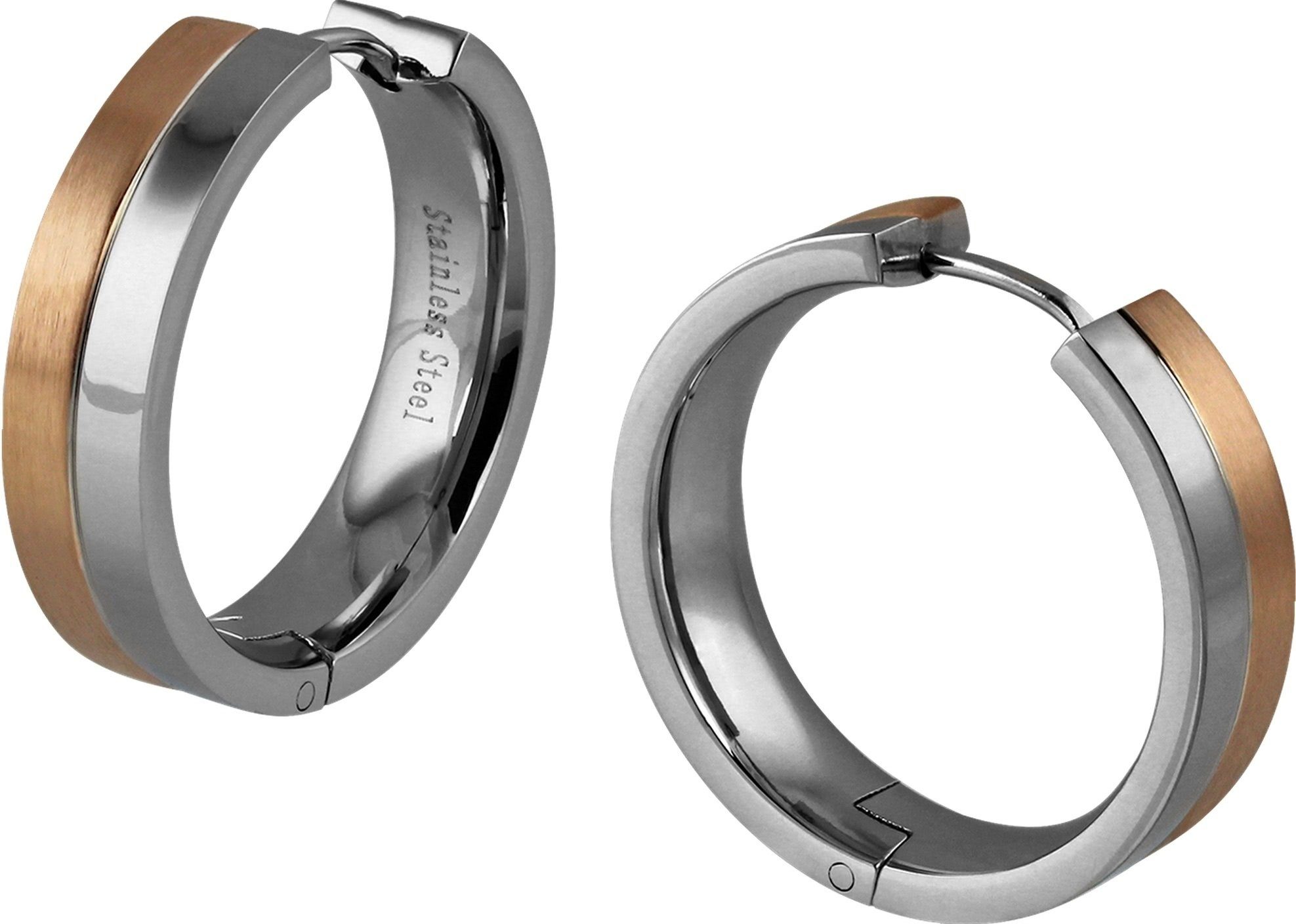 Amello Paar Creolen Amello Ohrringe Edelstahl Creolen 25mm (Creolen), Damen günstig online kaufen