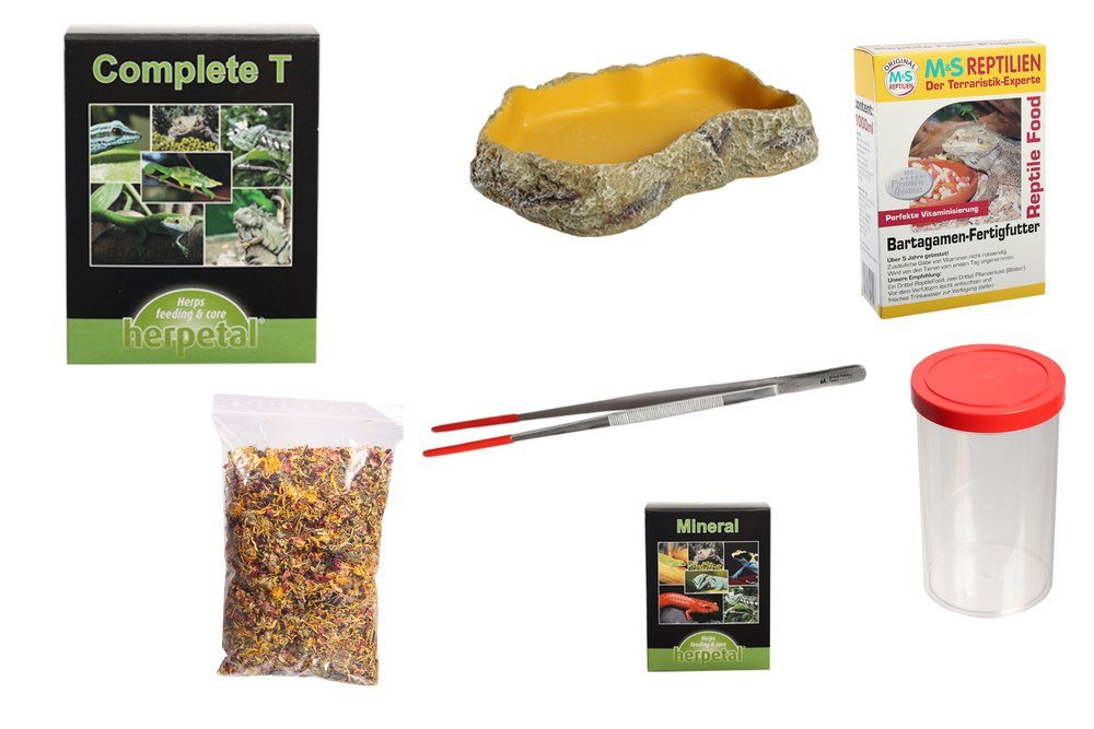 Terrarium BARTAGAME Ernährungsset inkl. Vitaminpräparate und Zubehör