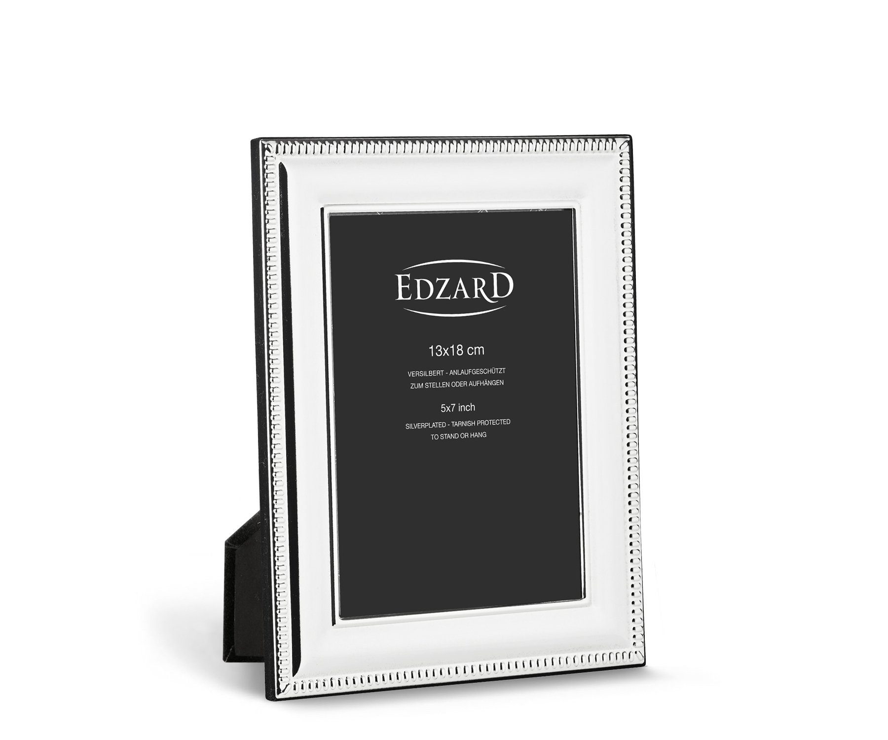 EDZARD Bilderrahmen Novara, versilbert und anlaufgeschützt, für 13x18 cm Bilder - Fotorahmen