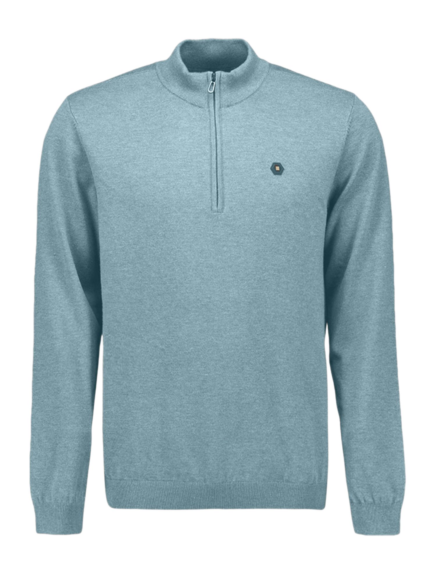 NO EXCESS Strickpullover SN & Fasttrack blau,Casual,Viskose,Unifarben,Troyer-Kragen,Langarm,Relaxed Fit