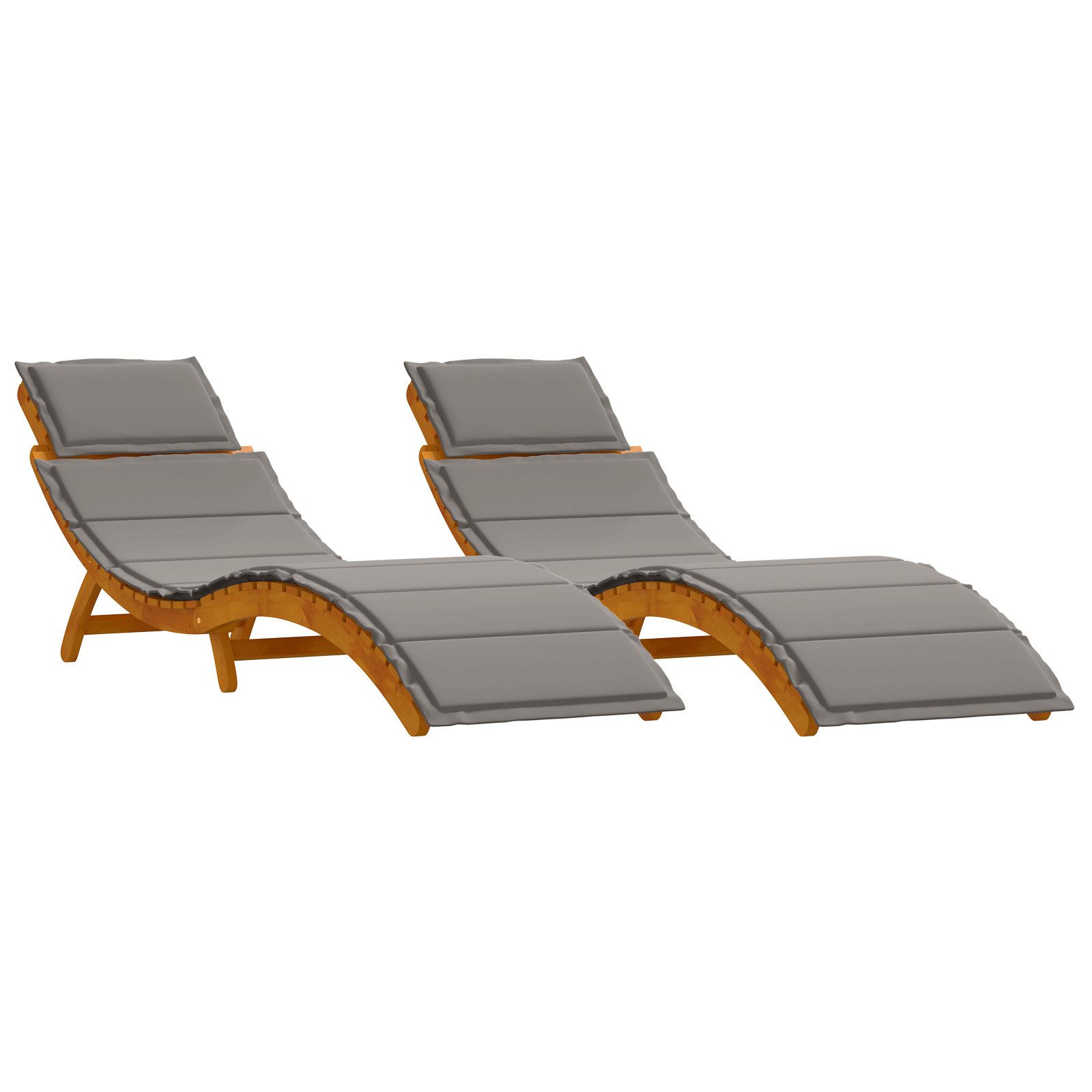 vidaXL Gartenliege Sonnenliegen mit Kissen 2 günstig online kaufen