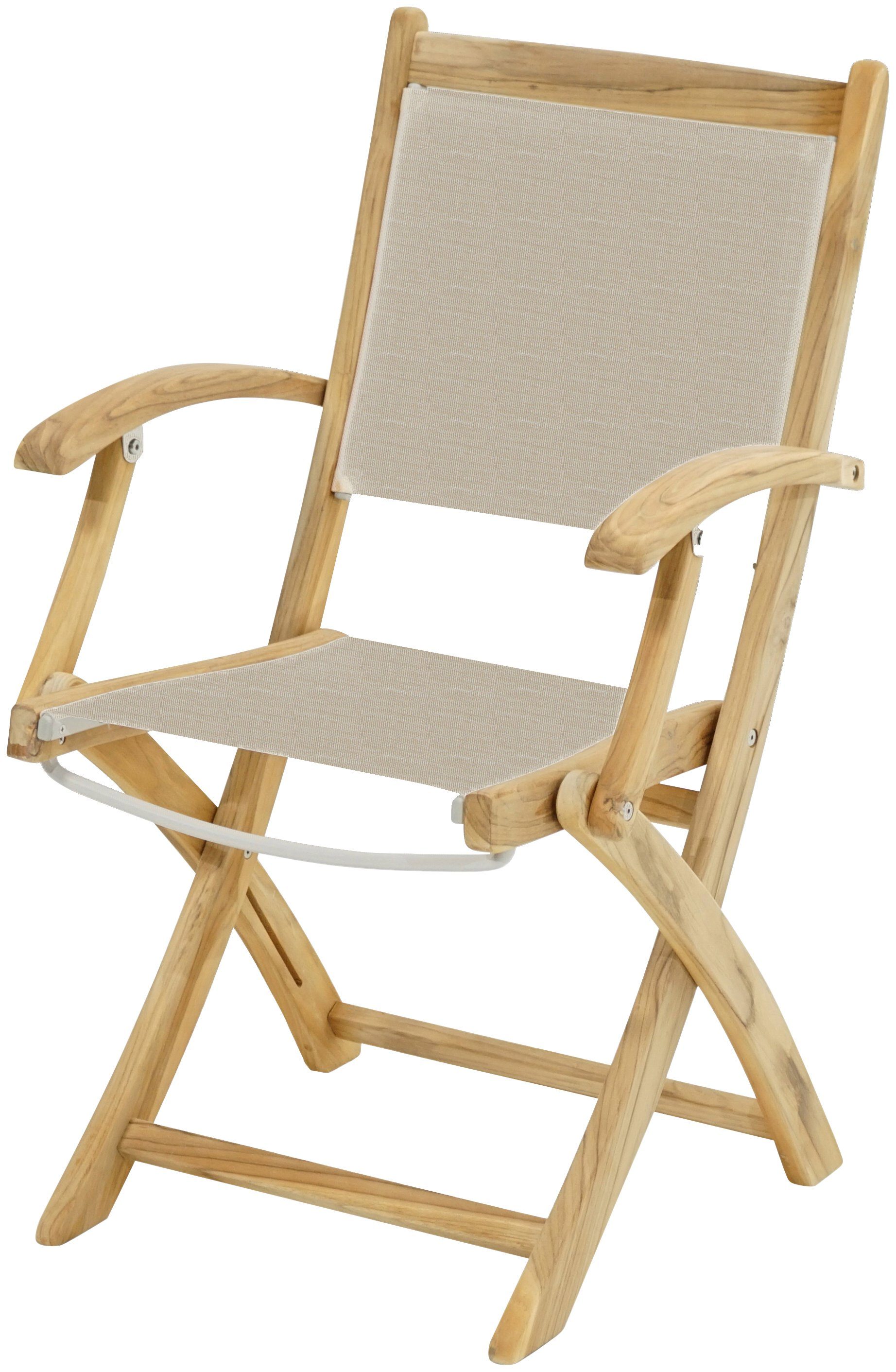 Ploß Gartenstuhl »Richmond« Textil/Teak, klappbar OTTO