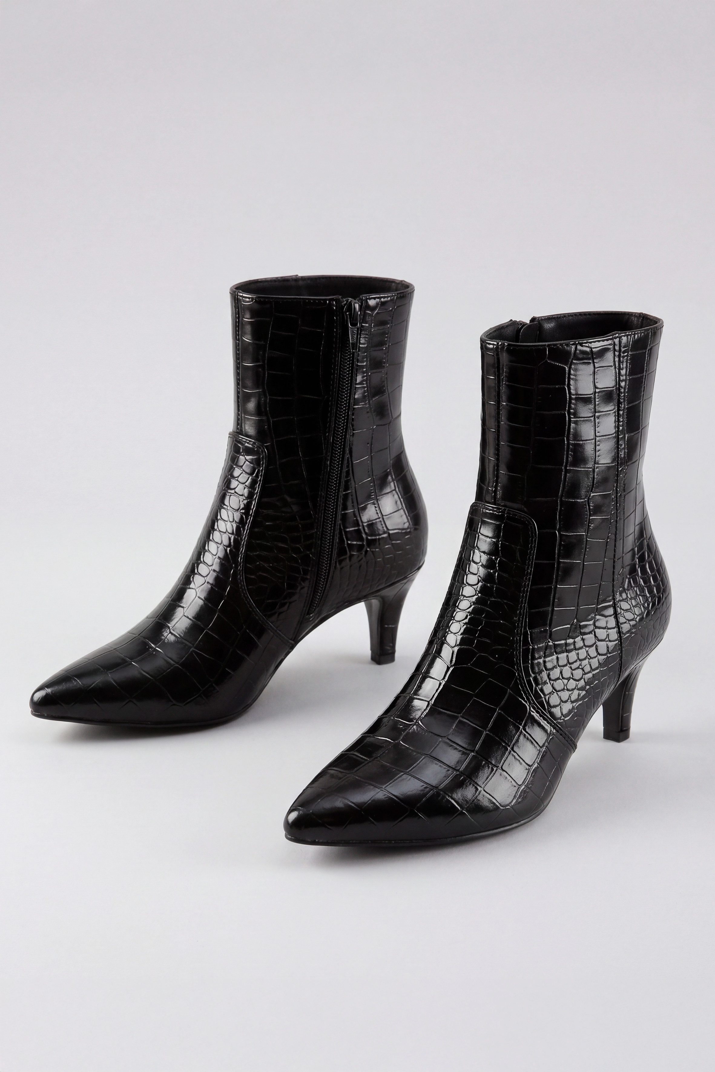 Aniston SHOES Stiefelette Abendschuh, spitze Form, in Kroko-Optik - NEUE KOLLEKTION