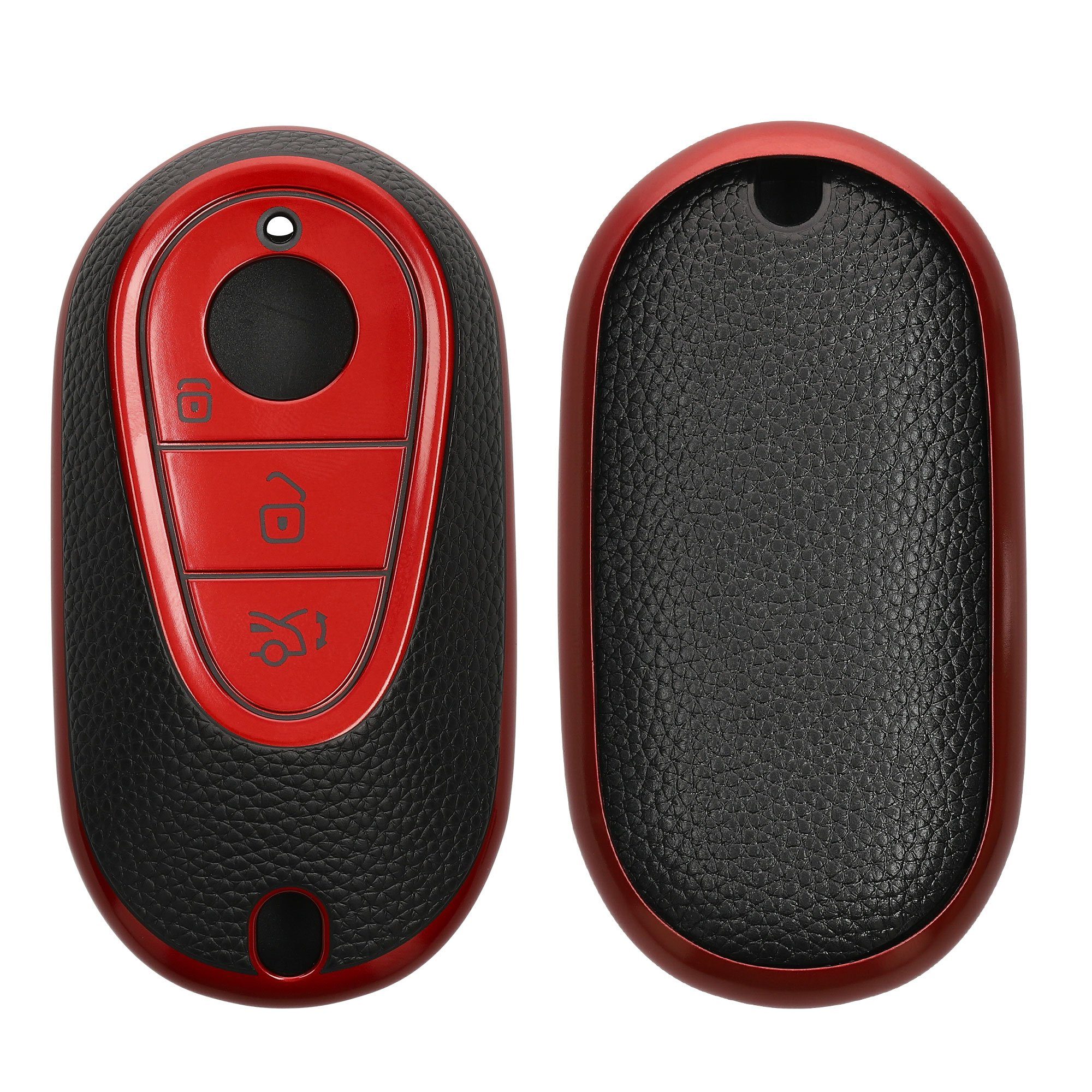 kwmobile Schlüsseltasche Autoschlüssel Hülle für Mercedes Benz, TPU Schutzhülle Schlüsselhülle Cover für Mercedes Benz Rot