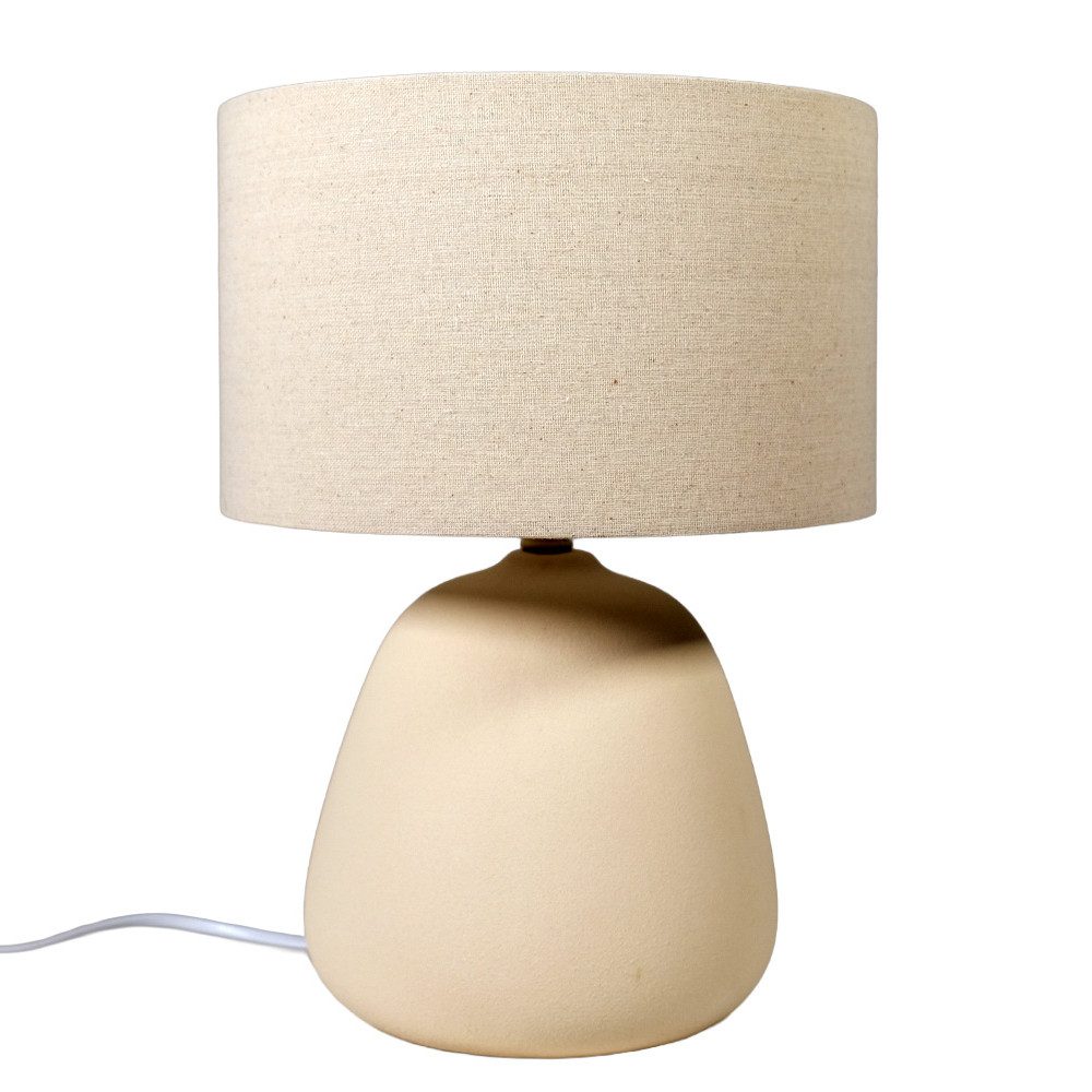 Liadomo Tischleuchte Juna, ohne Leuchtmittel, weißer Stoffschirm, Skandi-Lo günstig online kaufen