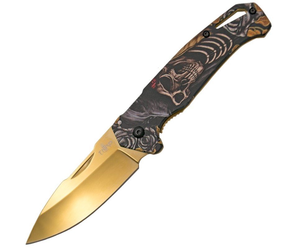 Third Taschenmesser Third Gold Demon Taschenmesser, Nagelhau, Hosenclip, (1 St), Hosenclip, eloxiert