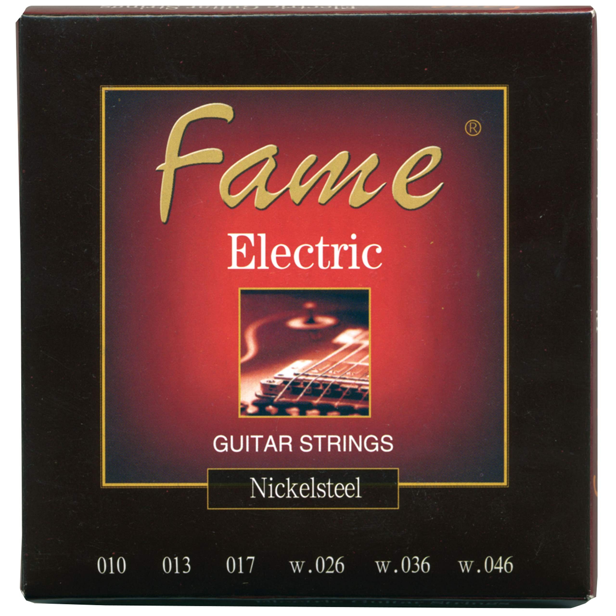 FAME Saiten, (Electric Guitar Strings Nickel Plated Round Wound 10-46), Electric Guitar Strings, Nickel Plated, Round Wound